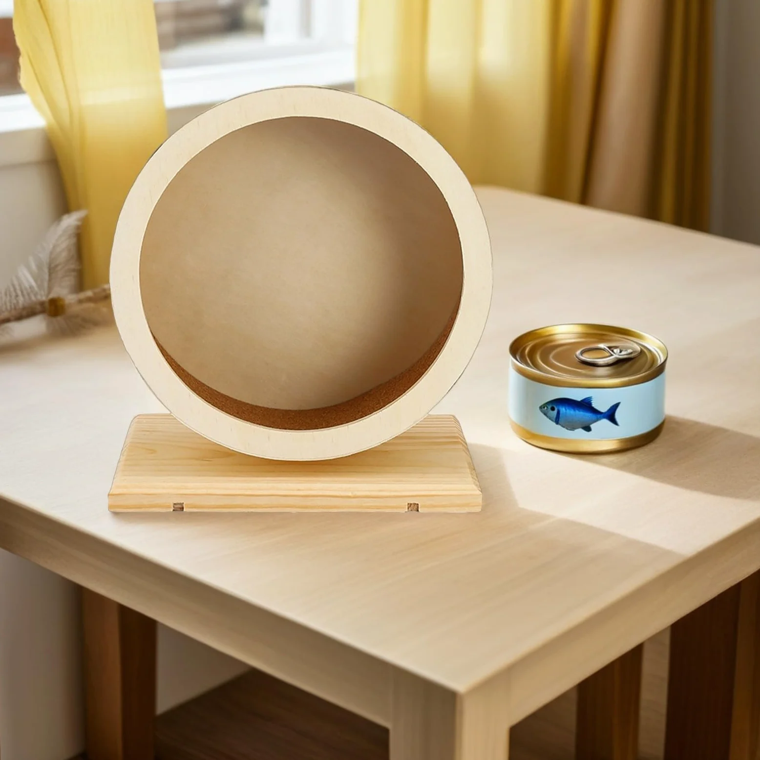 2piezas Ruedas Silenciosas De Ejercicio para Hámster De Madera con Corcho Juguete De Rueda para Hámsteres Petauros del Azúcar y Jerbos