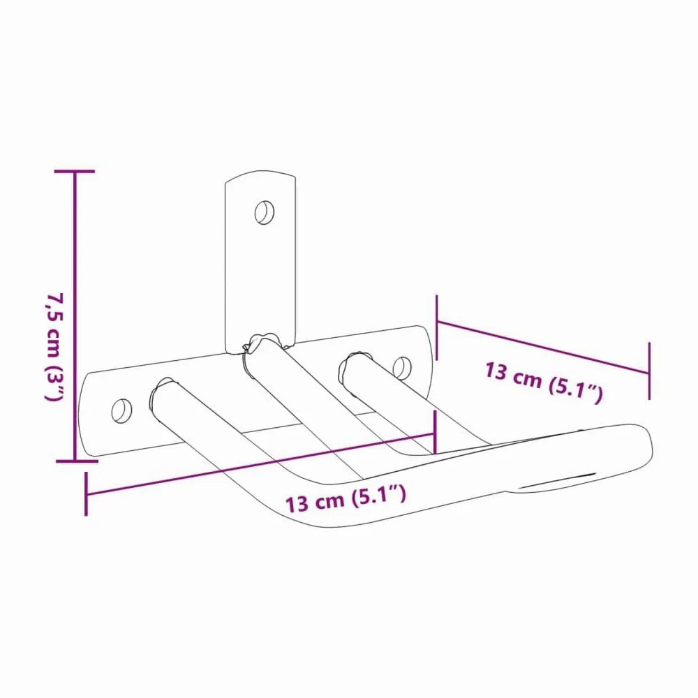 Mangloder - Soporte de pared para trenzas, hierro negro, 13 x 13 x 7,5 cm, para establo, almacenamiento, cuidado, fijación, protección y organización de riendas, trense, cabestro, correa, accesorios