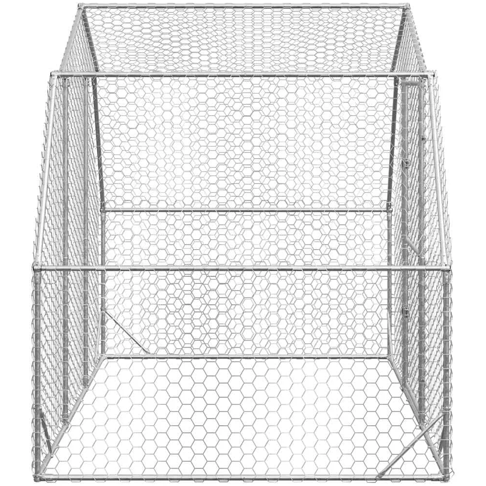 Gallinero 2,5 x 2 x 2,25 m, cercado para gallinas, marco de acero galvanizado, pajarera segura para patos y aves de corral, caño estable para gallinas