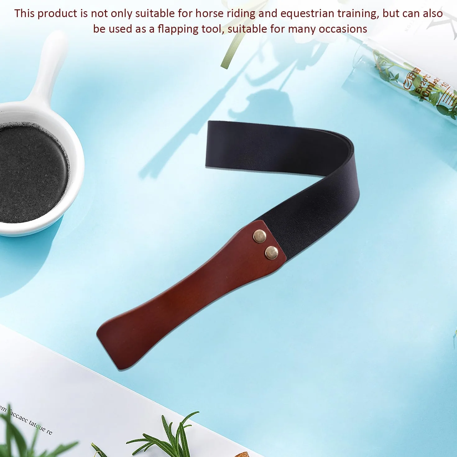 Látigo De Equitación De 1 Pieza con Mango De Madera, Látigo De Equitación De Cuero De PU, Herramientas De Impacto, Accesorios De Equitación, Accesorios De Entrenamiento De Equitación