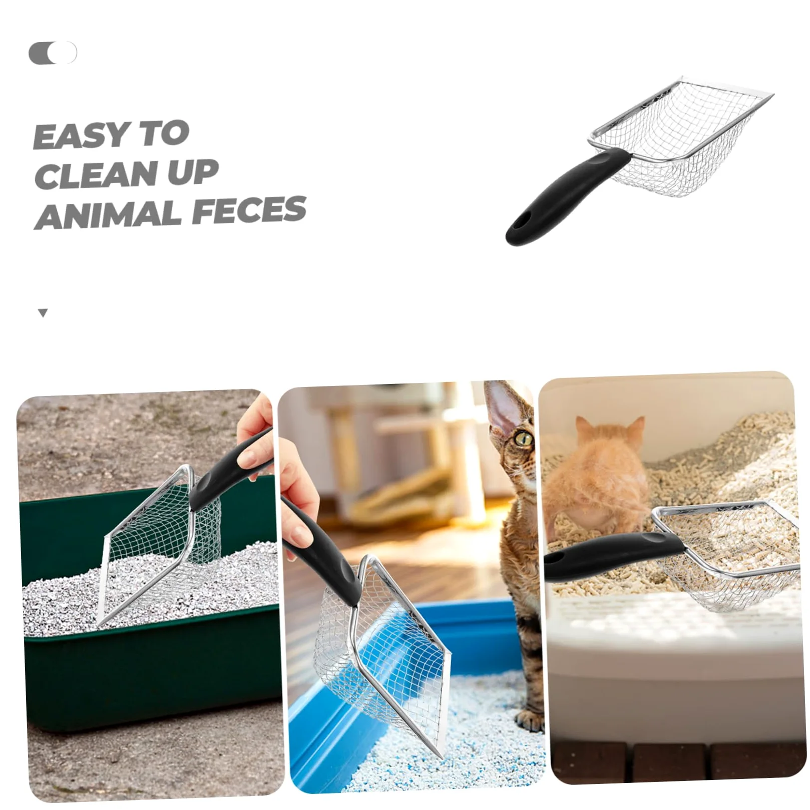Cuchara de arena para gatos y reptiles, espátula de precisión para uso doméstico, diseño duradero y eficiente