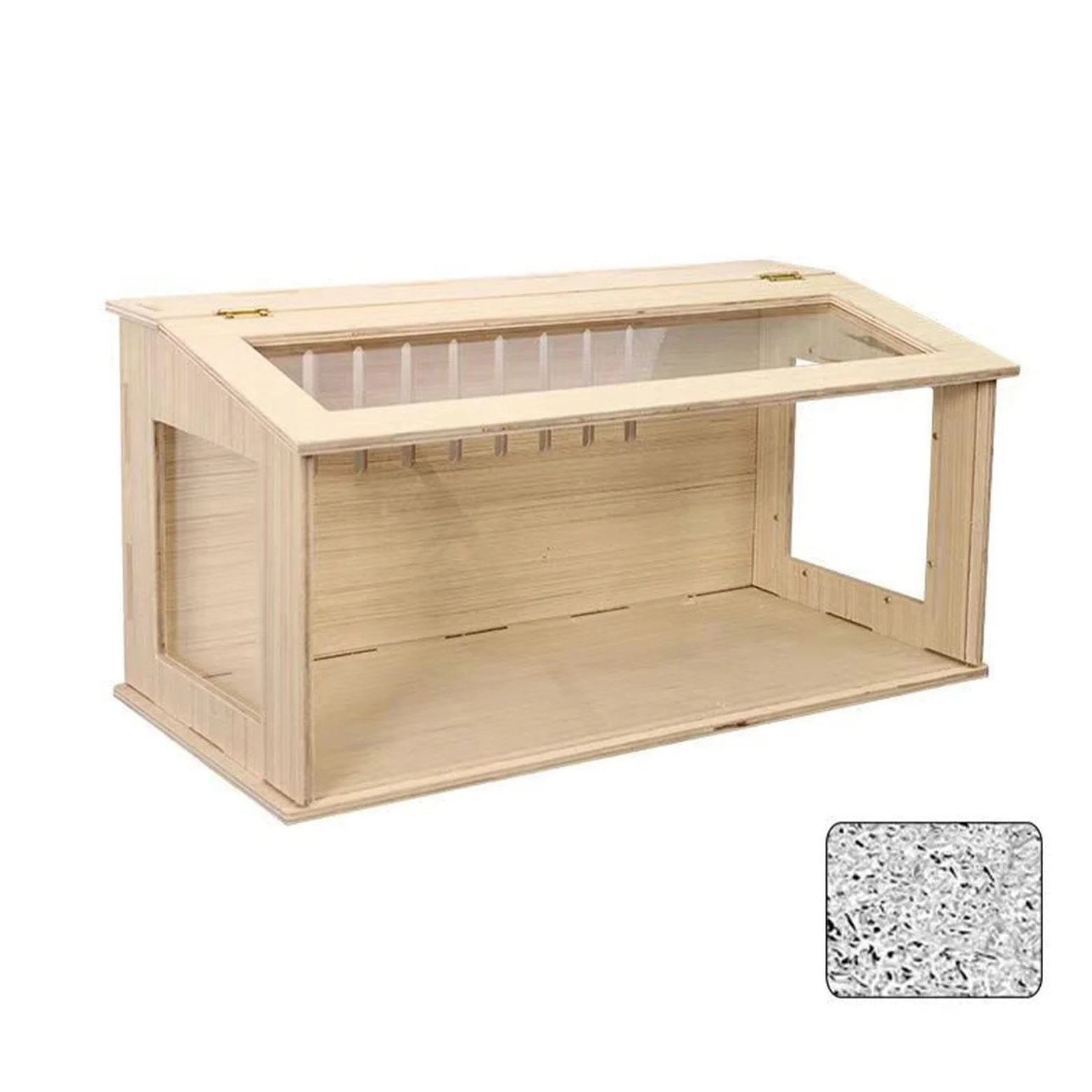 Jaula para Hámster Caja Nido de Madera Hábitat de Cría para Animales Pequeños Refugio con Ventilación Adecuada para Hámsters Ratones Erizos Cobayas Ch, Lados opacos 60cm