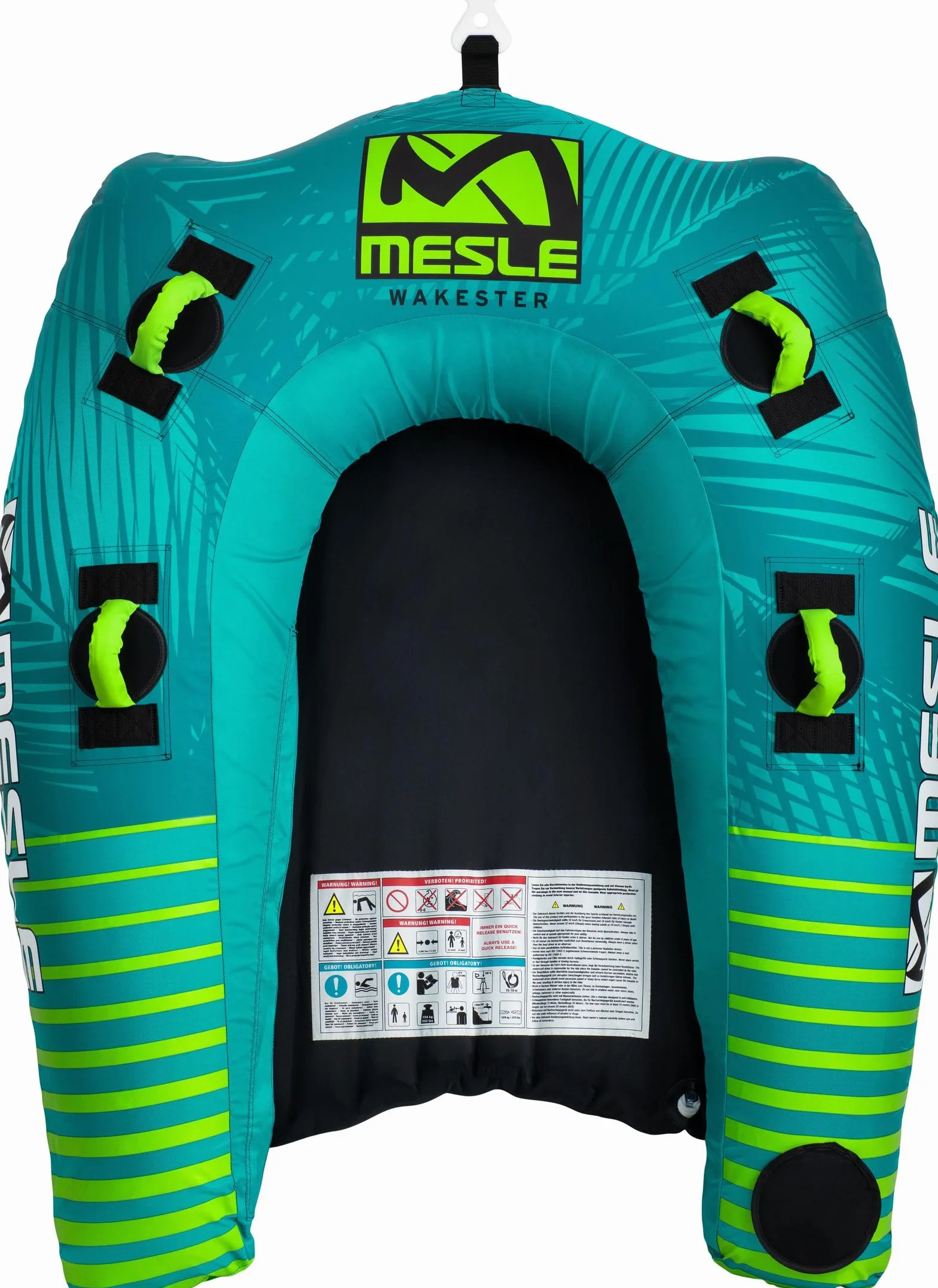 Mesle Flotador de Arrastre Wakester para 1-2 Personas, Towable Donut Hinchable para Barco