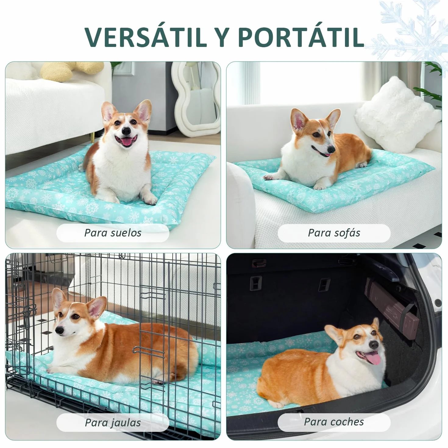 Pawtasy Alfombrilla Refrescante para Perros y Gatos Manta refrescante Perro Cama refrigerante Alfombra colchoneta Fria de Verano Fresca para Mascotas pequeños S 56 x 66 cm