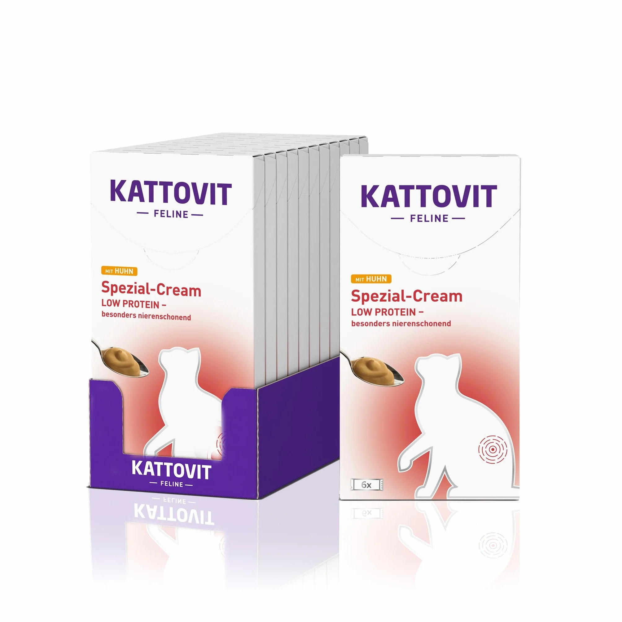 Kattovit Special Cream Riñón Renal con Pollo | 11 x 6 x 15 g | Alimento complementario para Gatos Adultos | Completamente Libre de azúcar, colorantes y conservantes