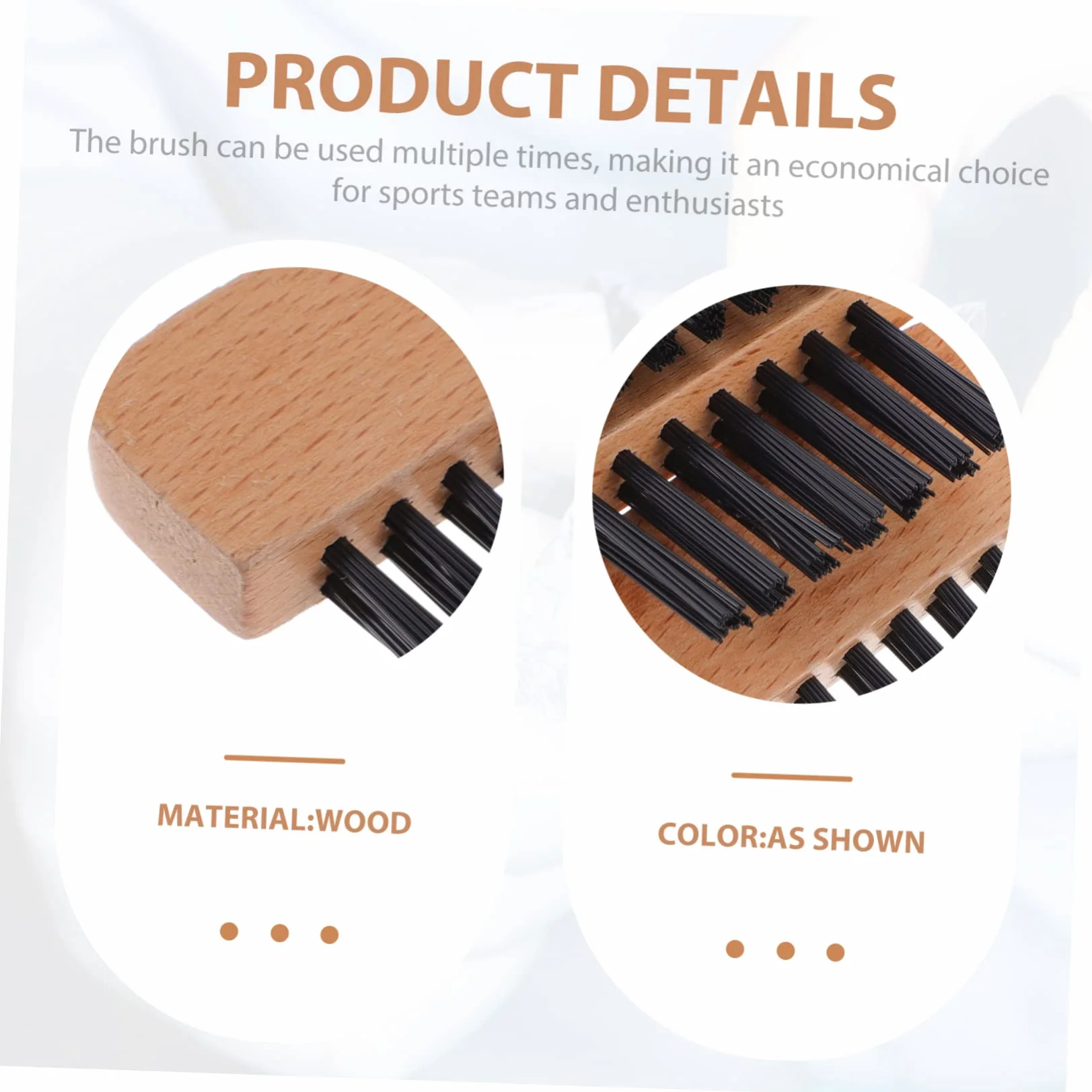 Cepillo Profesional de Sóftbol y Béisbol, Mango de Madera, 3 Piezas, Accesorio de Árbitro