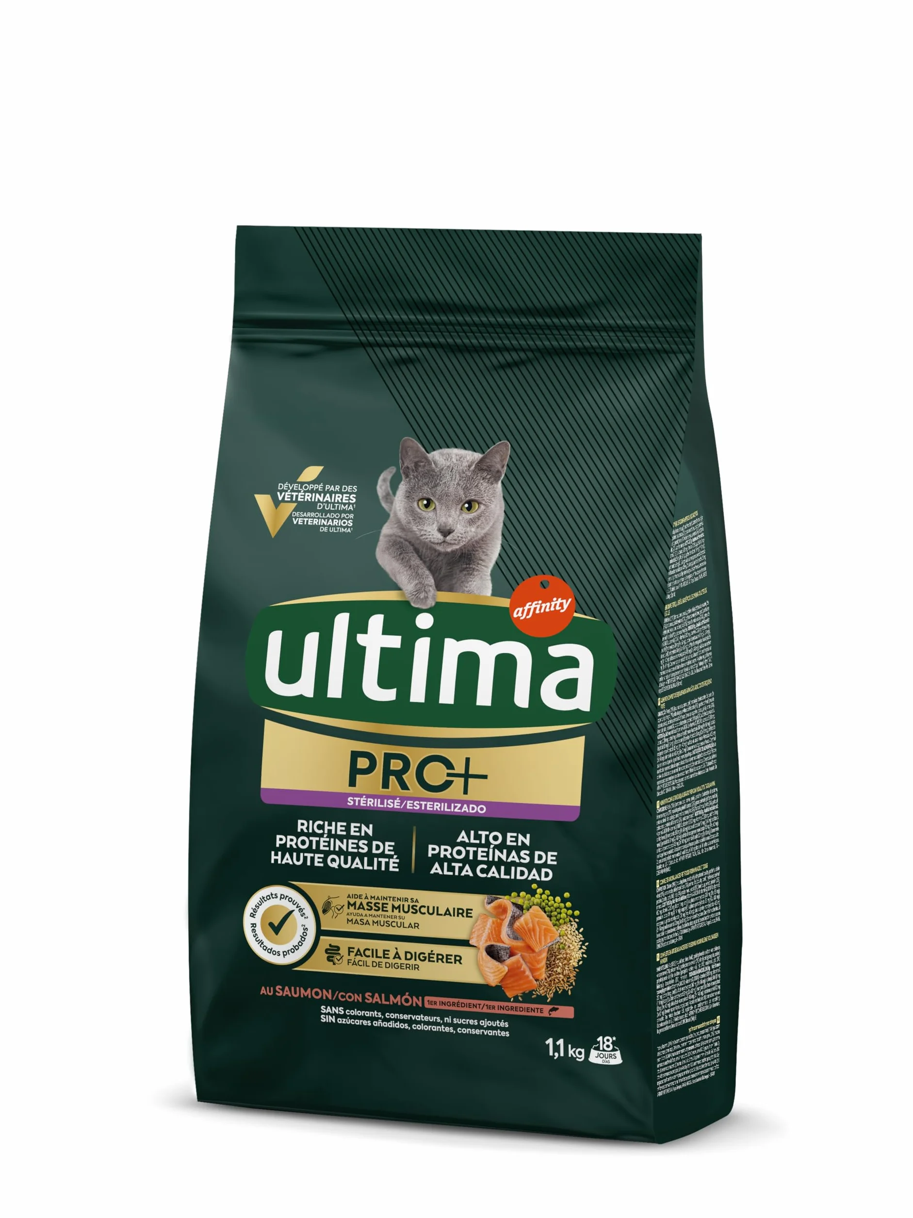 Ultima Pro + Pienso para Gatos con Salmón - 1,1kg