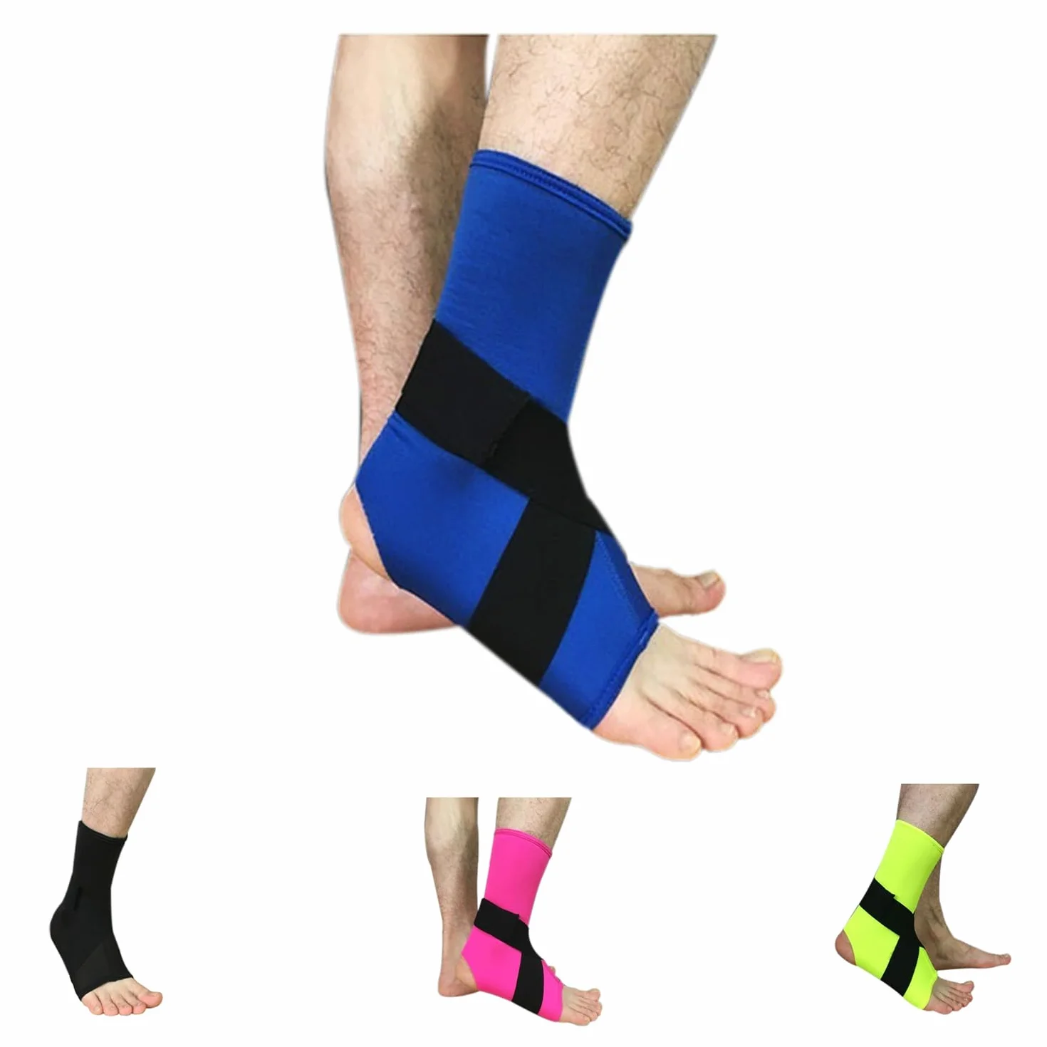 Tobillera para fútbol baloncesto taekwondo protección deportiva negro M