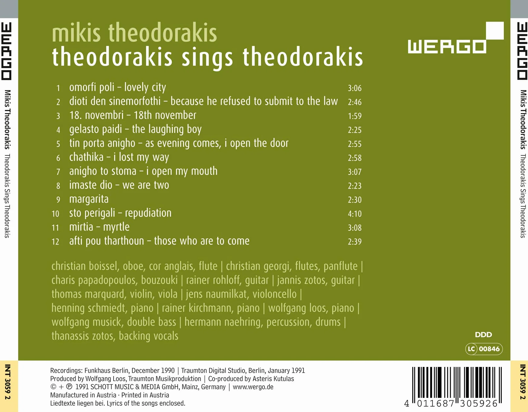 Theodorakis chante Theodorakis