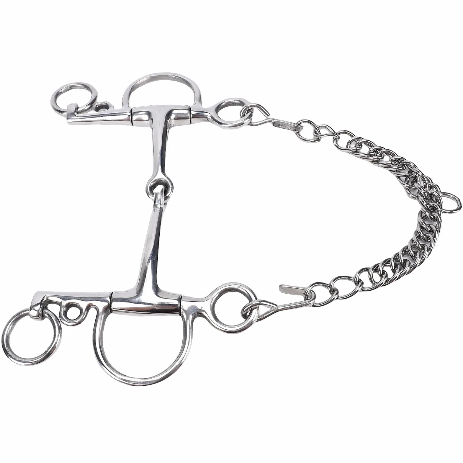 Tnfeeon Pelham Pray Horse, Freno Pelham Pesado para Caballo Cómodo y Práctico, Acero Inoxidable Apto para Caballos