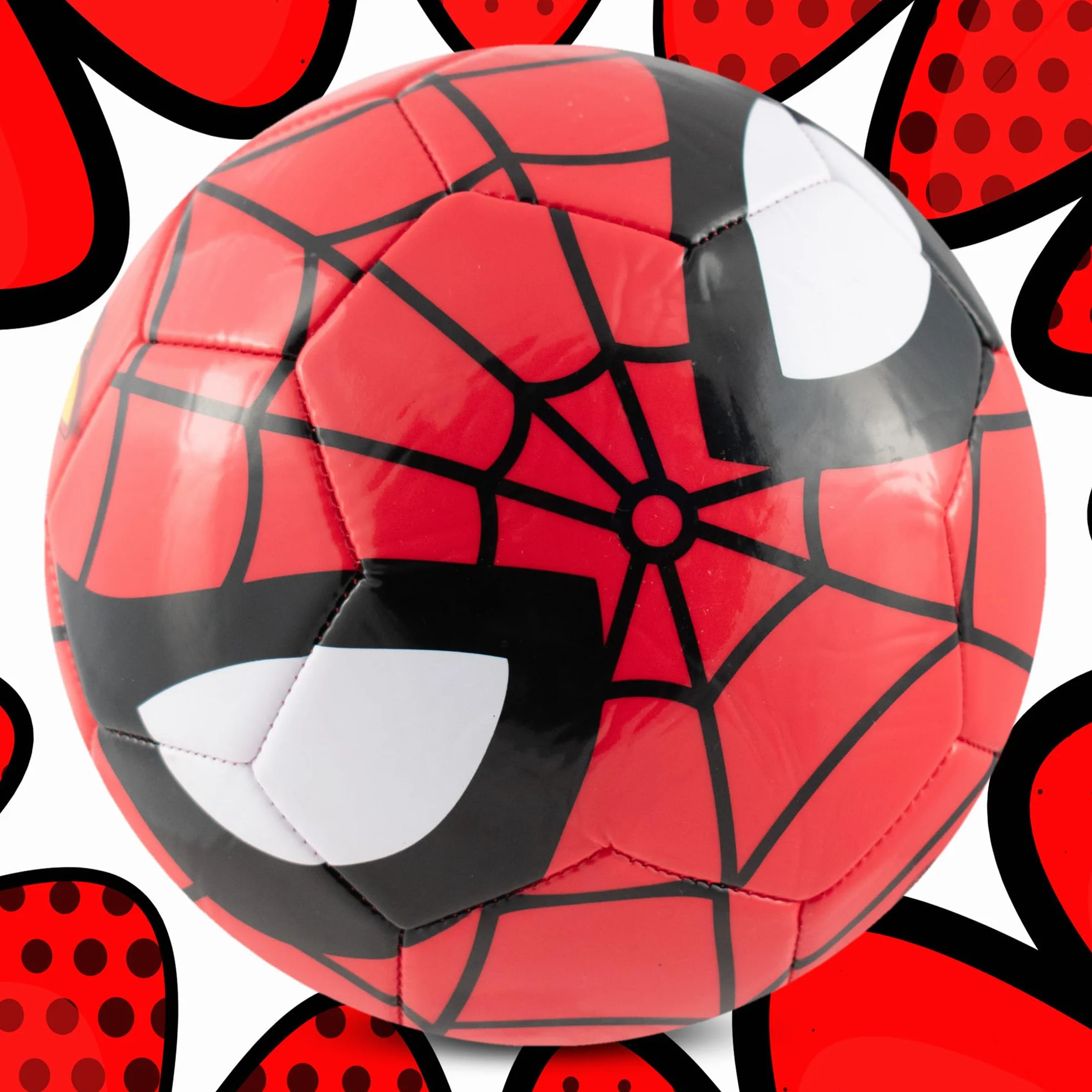 Hy-Pro Spiderman Oficial Balón de Fútbol Tamaño 5, Pelota de Entrenamiento para Juegos al Aire Libre