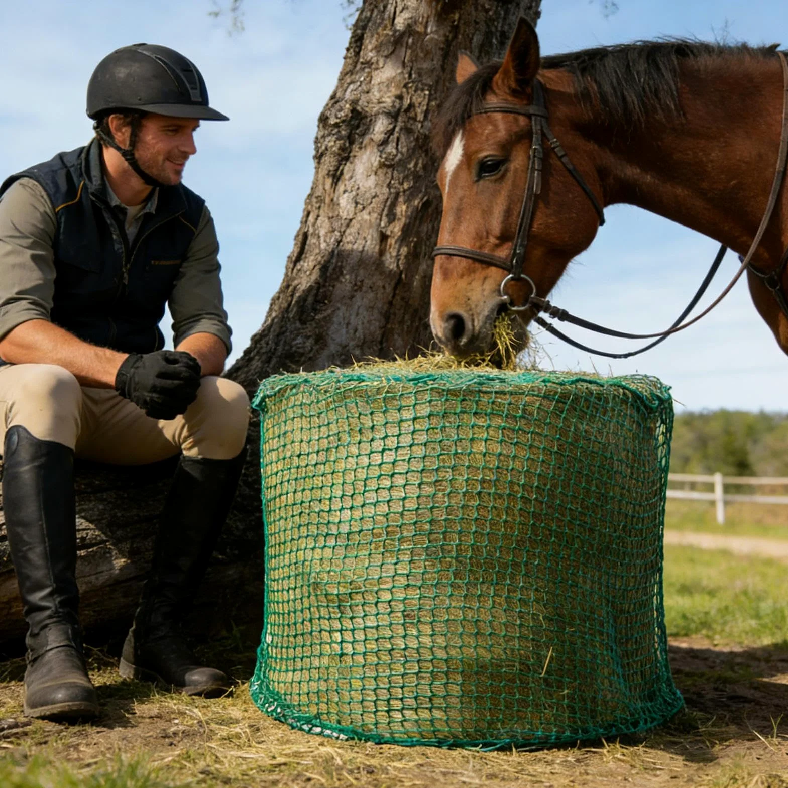 Red para Heno Bolsa de Alimento para Caballos | Bolsa Comedera Heno Cabras Establos Paddocks Entrenadores Instructores Veterinarios Escuela Equitación Ranchos Granjas
