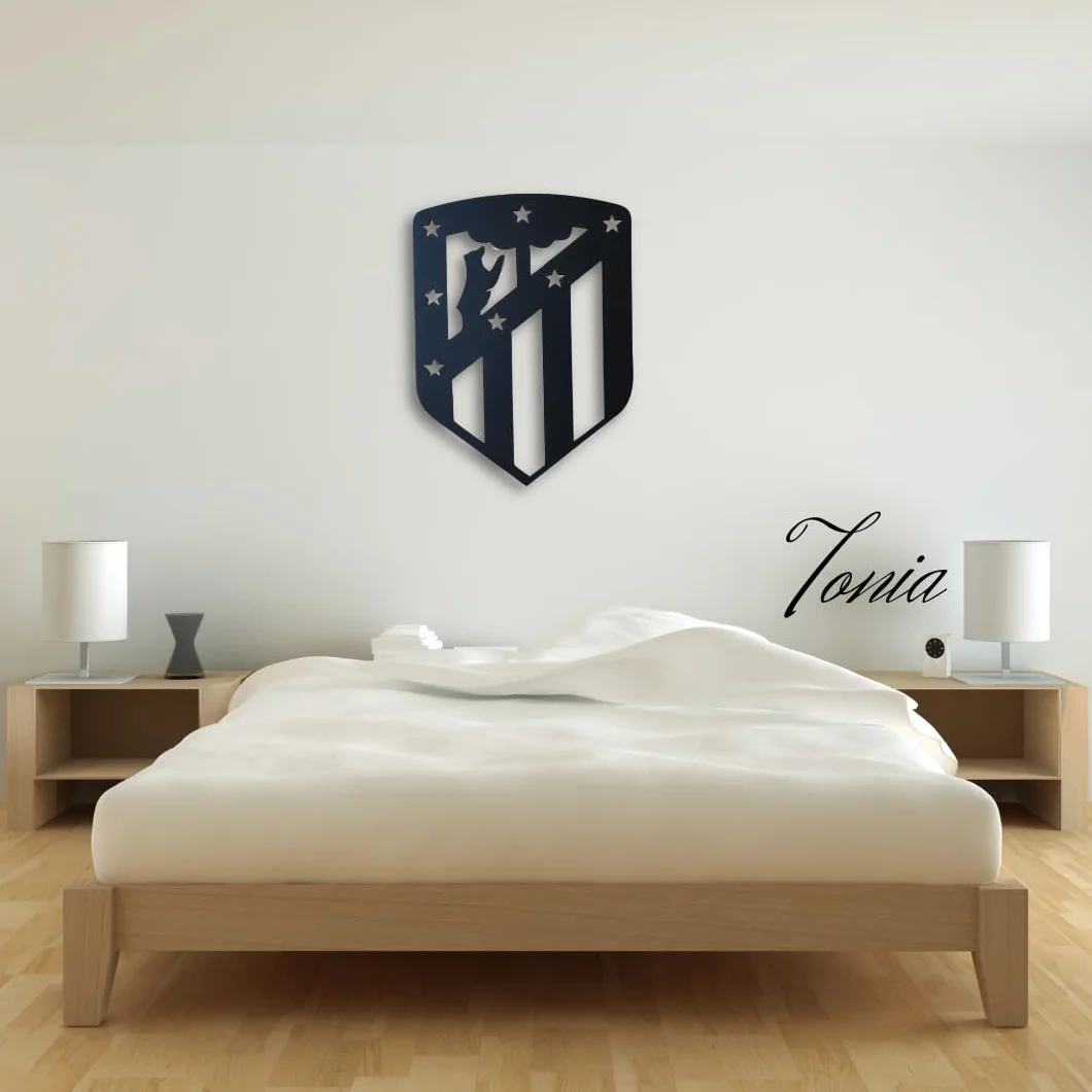 Tonia Cuadro Atlético de Madrid 19x14.2 cm Negro mate