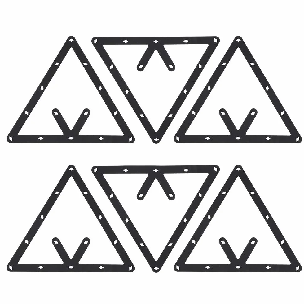 RiToEasysports Rack de Billar Triángulo Negro 6 Piezas Accesorio Mesa de Billar