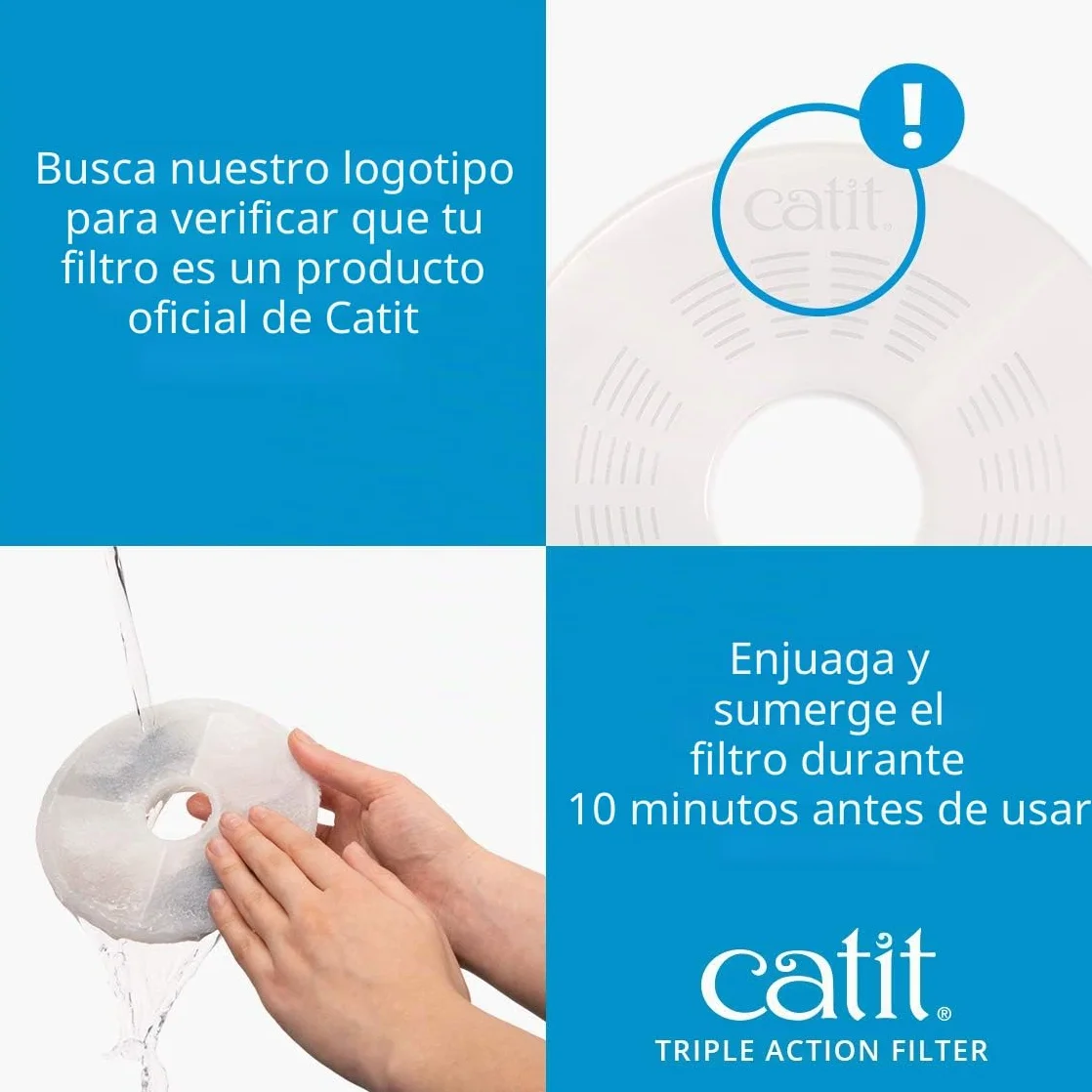 Catit Cartucho Triple Acción para Bebedero Fuente para Gatos, 12 Unidades