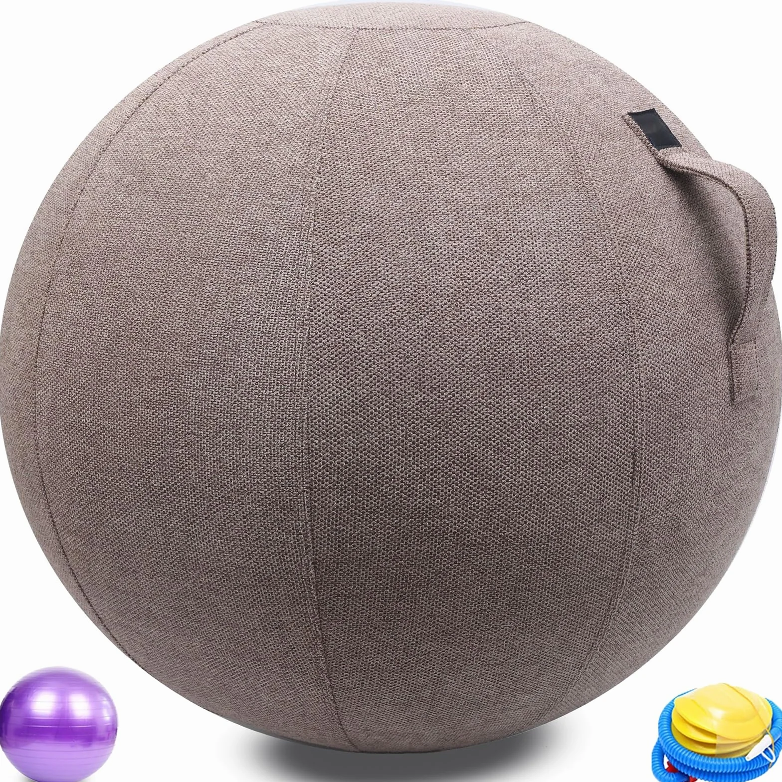 Silla de Pelota de Yoga 65 cm para Pilates - Silla de Oficina con Pelota de Ejercicio