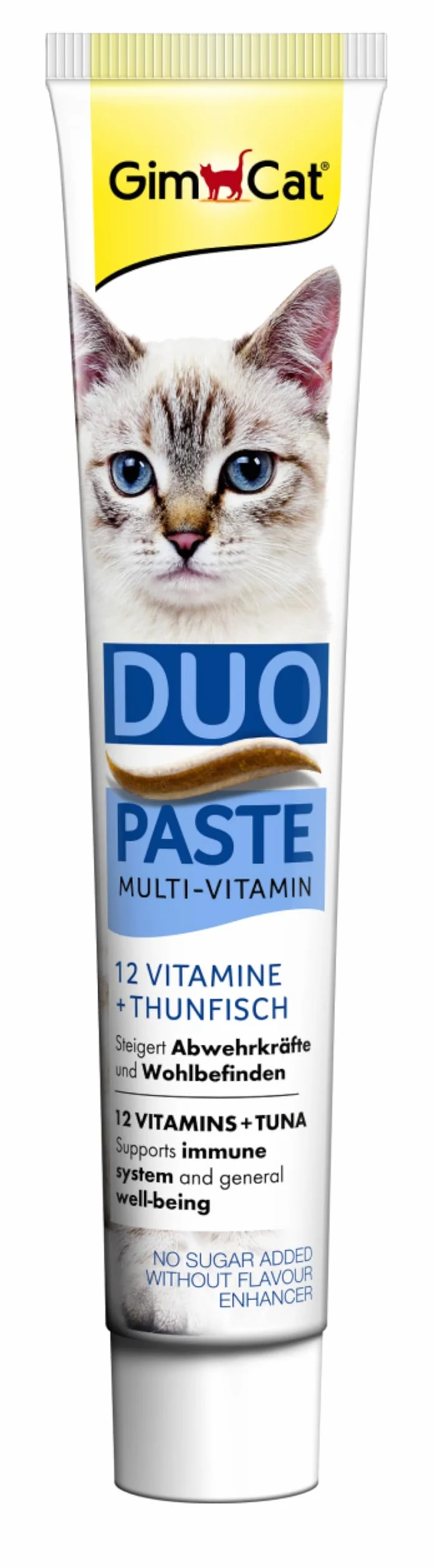 GimCat Duo pasta multivitaminas y atún - Las valiosas vitaminas aumentan las defensas y el bienestar - 1 tubo (1 x 50 g)