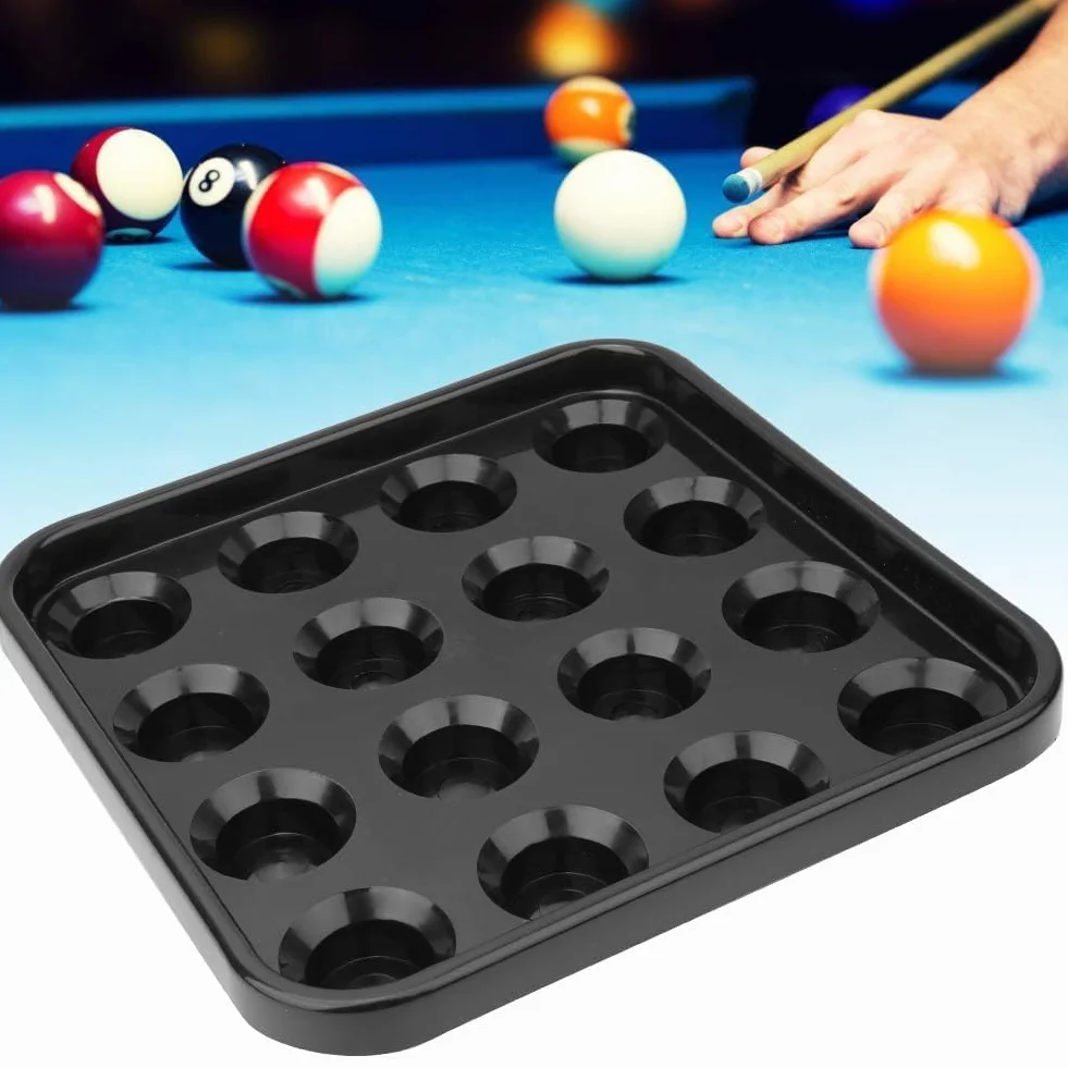 HERCHR Bandeja de Billar, Almacenamiento de Bolas Profesional 16 Bolas Accesorio Piscina