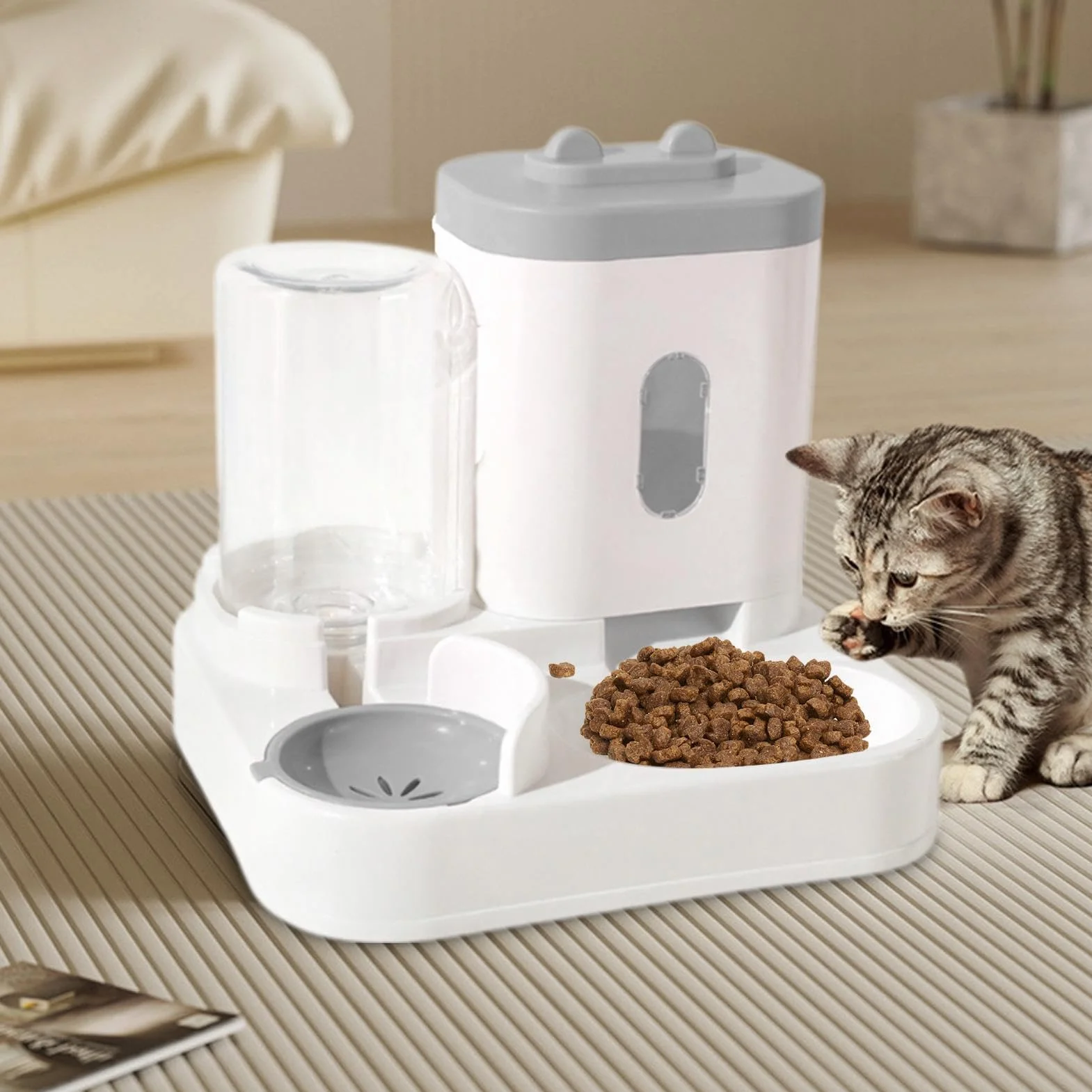 Comedero para Mascotas, Cuenco de Agua automático | Comedero for Gatos, Pienso Seco, Perro, Hidrata con Nuestro automatisc