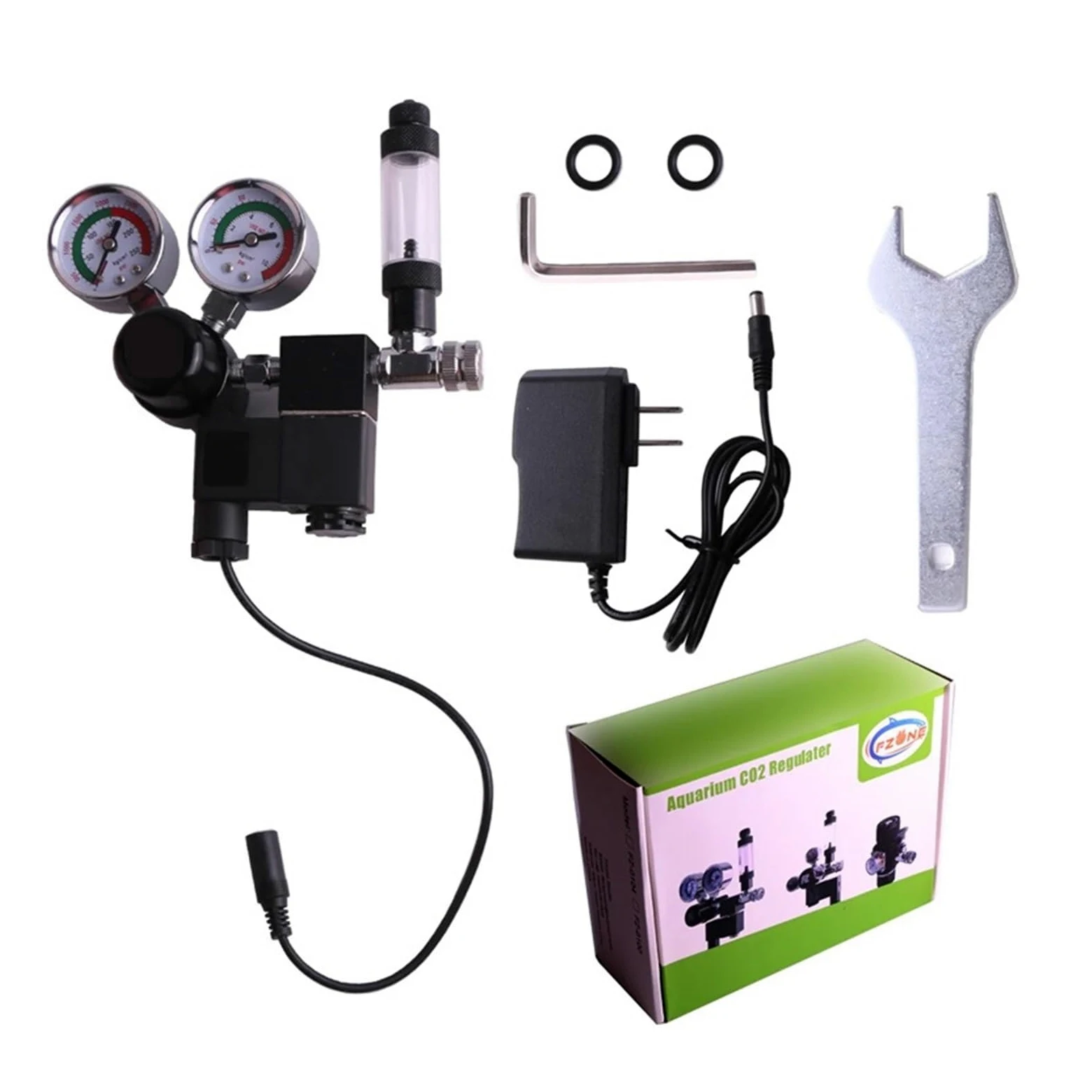 Regulador de Co2 Calibre Grande una Sola Etapa, Accesorios for Acuario, pecera, Cilindro, Tanque, Contador Burbujas, Reductor dióxido Carbono Fis(W218)