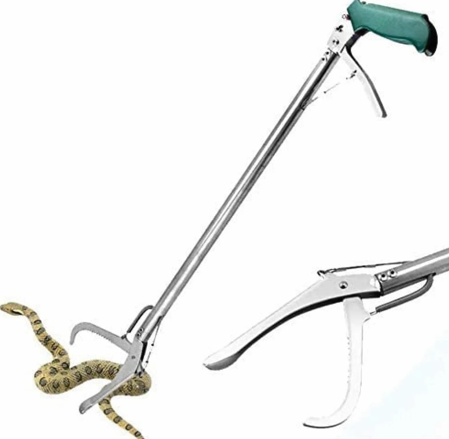 Pinzas para Serpientes, Alicates Resistentes De Acero Inoxidable para Serpientes con Función De Autobloqueo, Abrazadera para Atrapar Serpientes, Palo para Atrapar Reptiles,Segundo(70cm),GQYYS