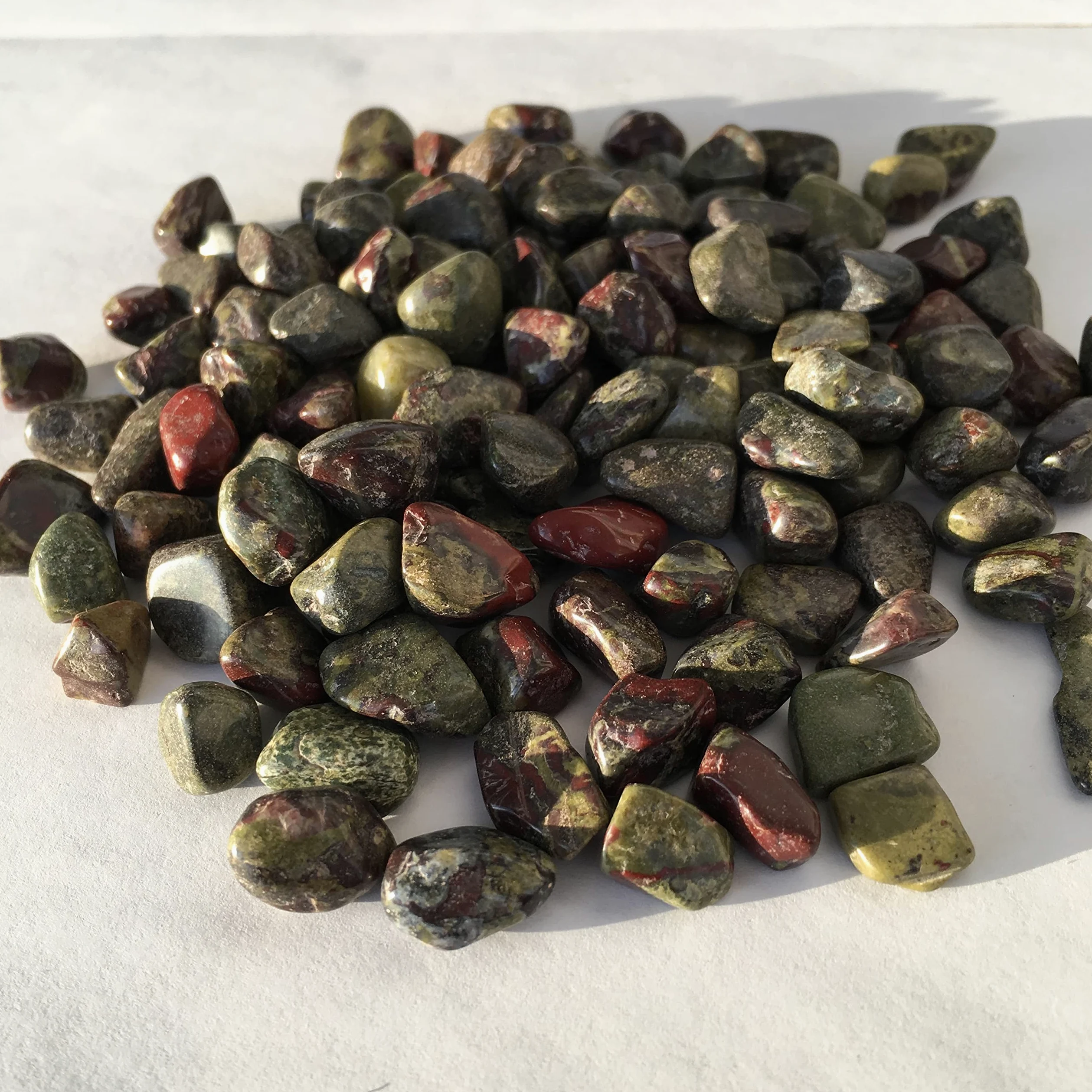 Cristal Natural Piedra de Sangre de dragón Natural Grava Piedra de Cristal Grava Acuario jardín decoración de Piedra Inicio Colecciones (Size : 500g)