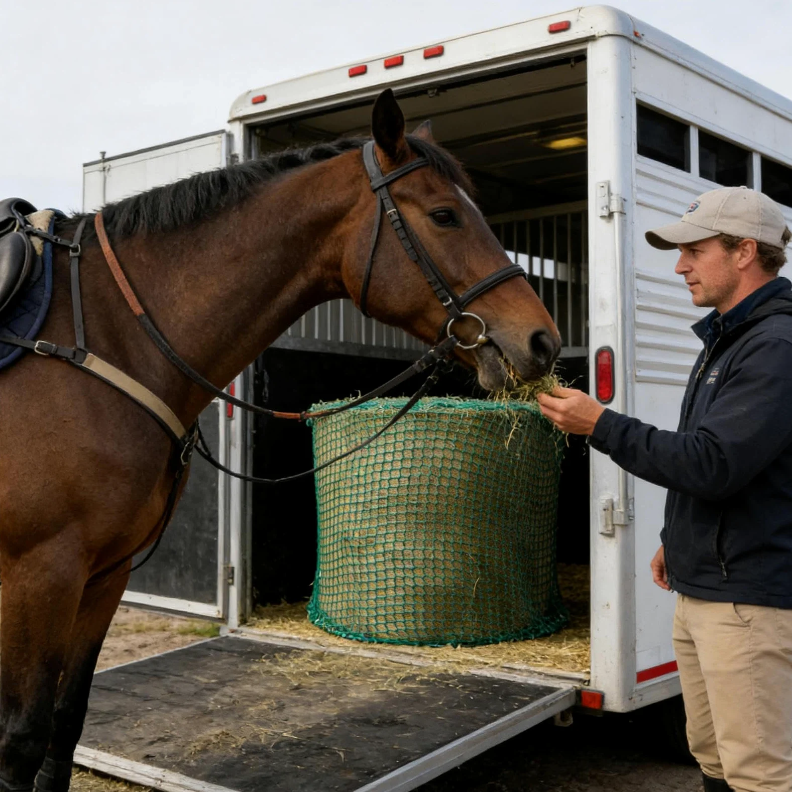 Red Para Heno De Alimentación Lenta Organizador De Alimento Para Caballos | Bolsa Malla Alimento Ovejas Para Pesebres, Paddocks, Veterinarios, Establos, Escuelas Ecuestres Y