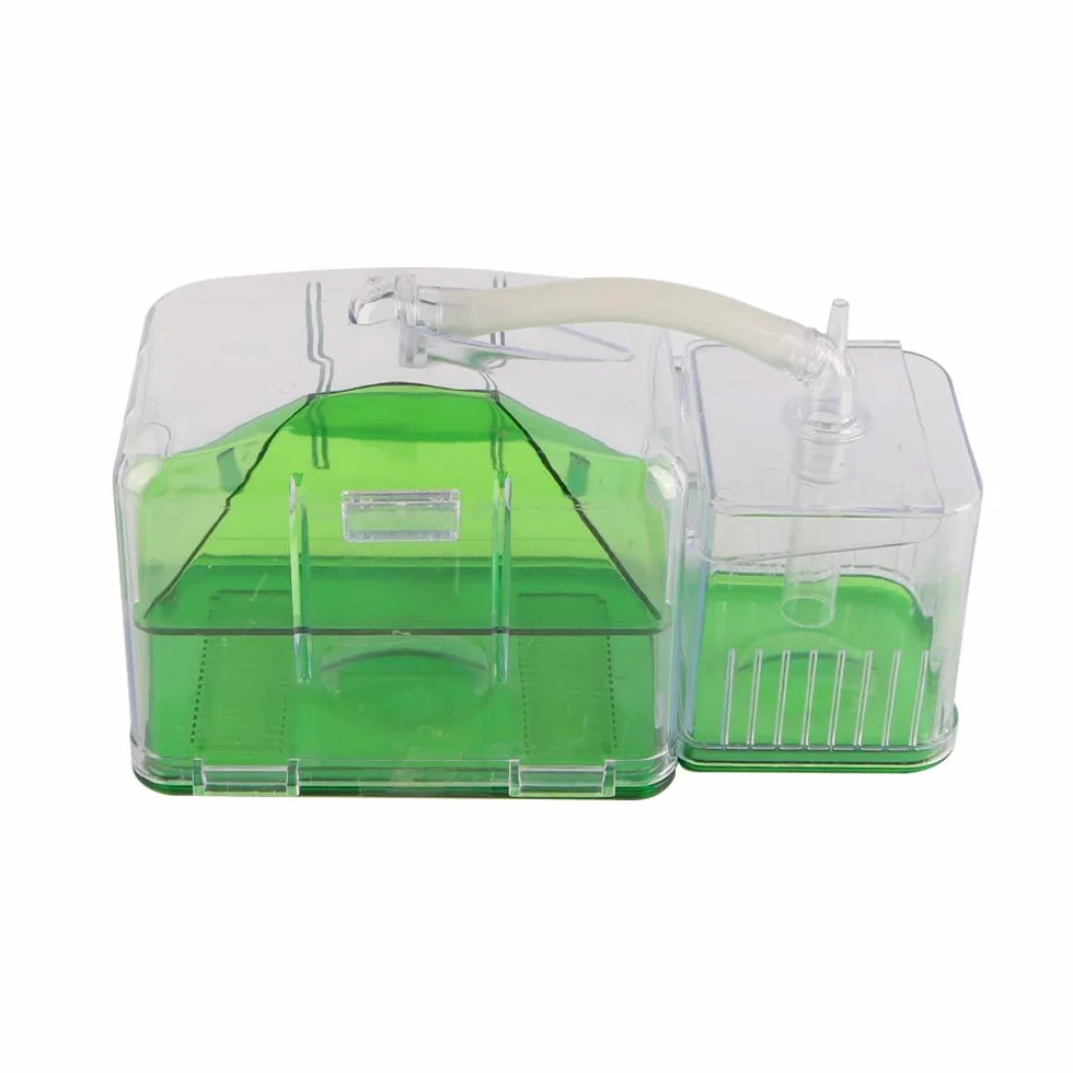 Caja de cría para acuarios Caja de cría de Peces de Doble Capa Caja de Aislamiento Incubadora de cría de alevines Incubadora de Aislamiento Segura para acuarios