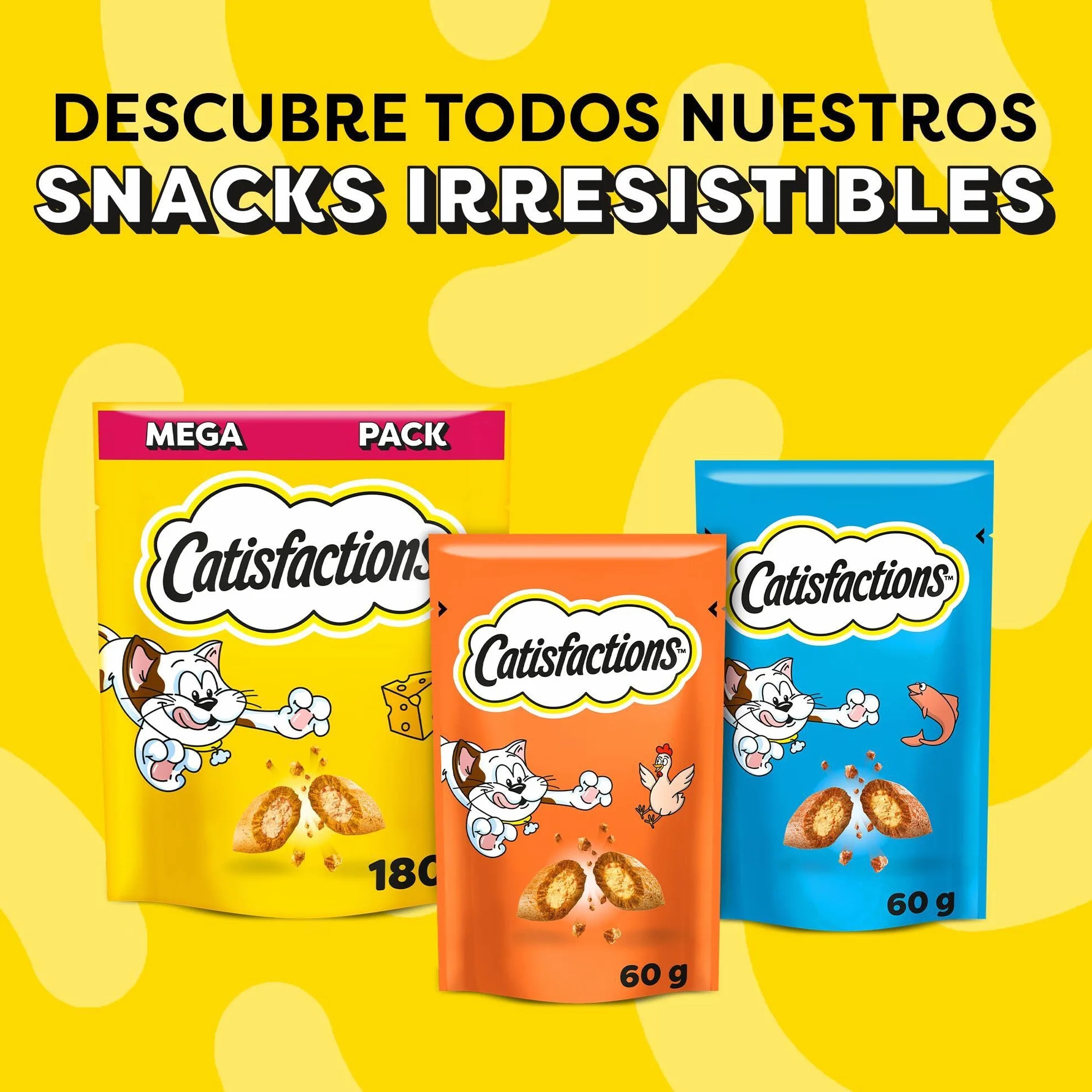 Mars Catisfactions Premios para Gatos, Sabor Salmón (Pack de 6 x 60g)