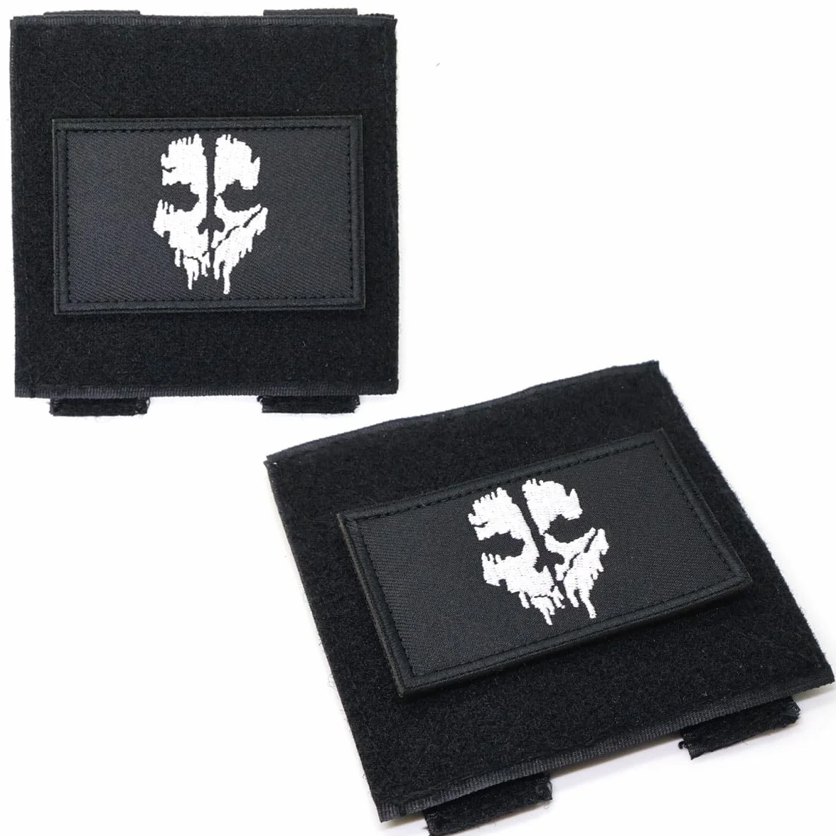 Panel de identificación MOLLE 10 cm x 10 cm con Gancho y Bucle para Parches tácticos (Negro)