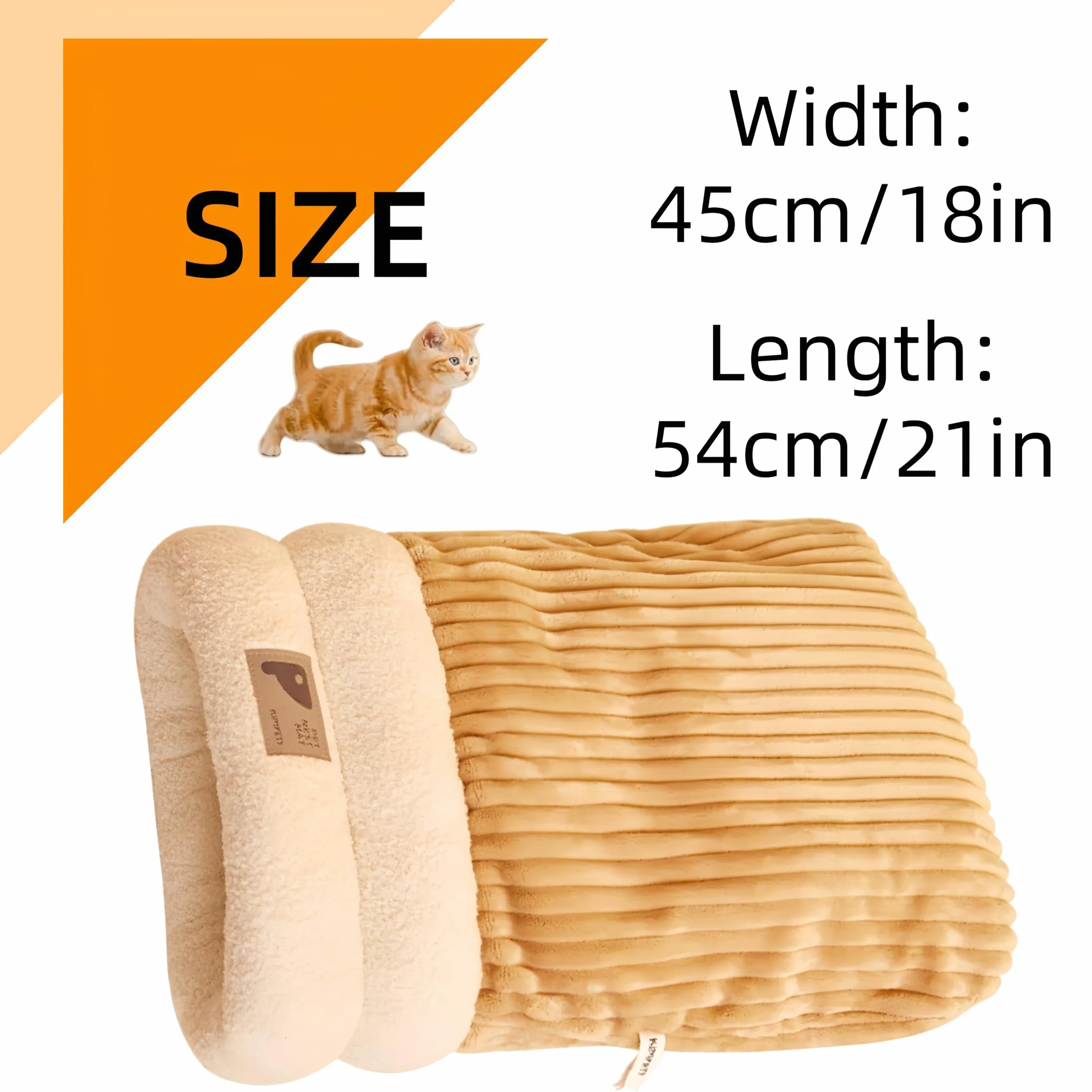 Pet Bed for Winter Pet Bed for Hauskatzen Genisch Cat Bed Cave Cat Sleeping Bag Warm Pet Bed Dog Bed Sleeping Bag Waschbarer Warmer Katzenschlafsack - Braun