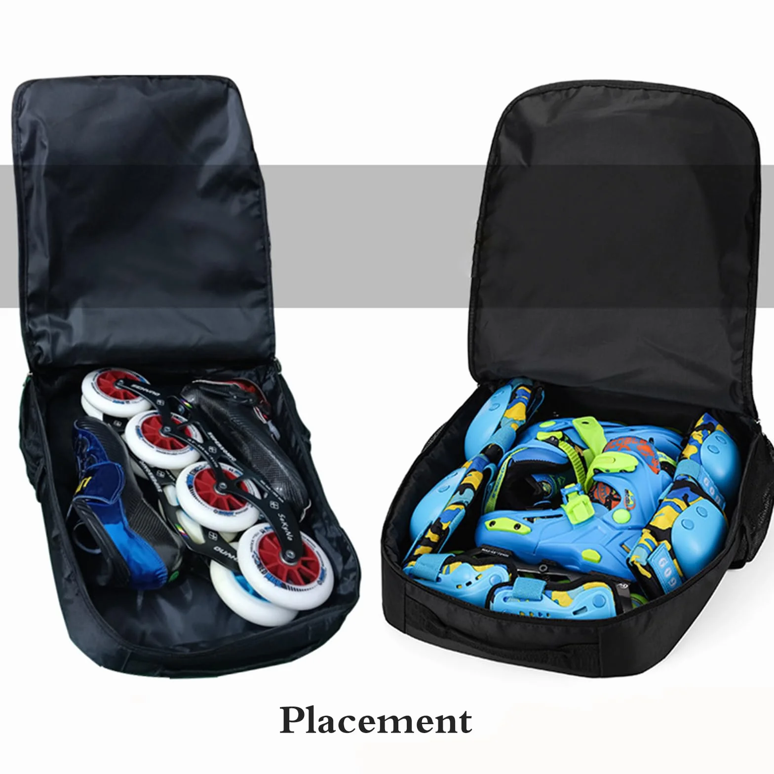 Mochila Patines Hielo Línea Ruedas Grandes Espacios Fácil Llevar Mujeres Hombres Niños