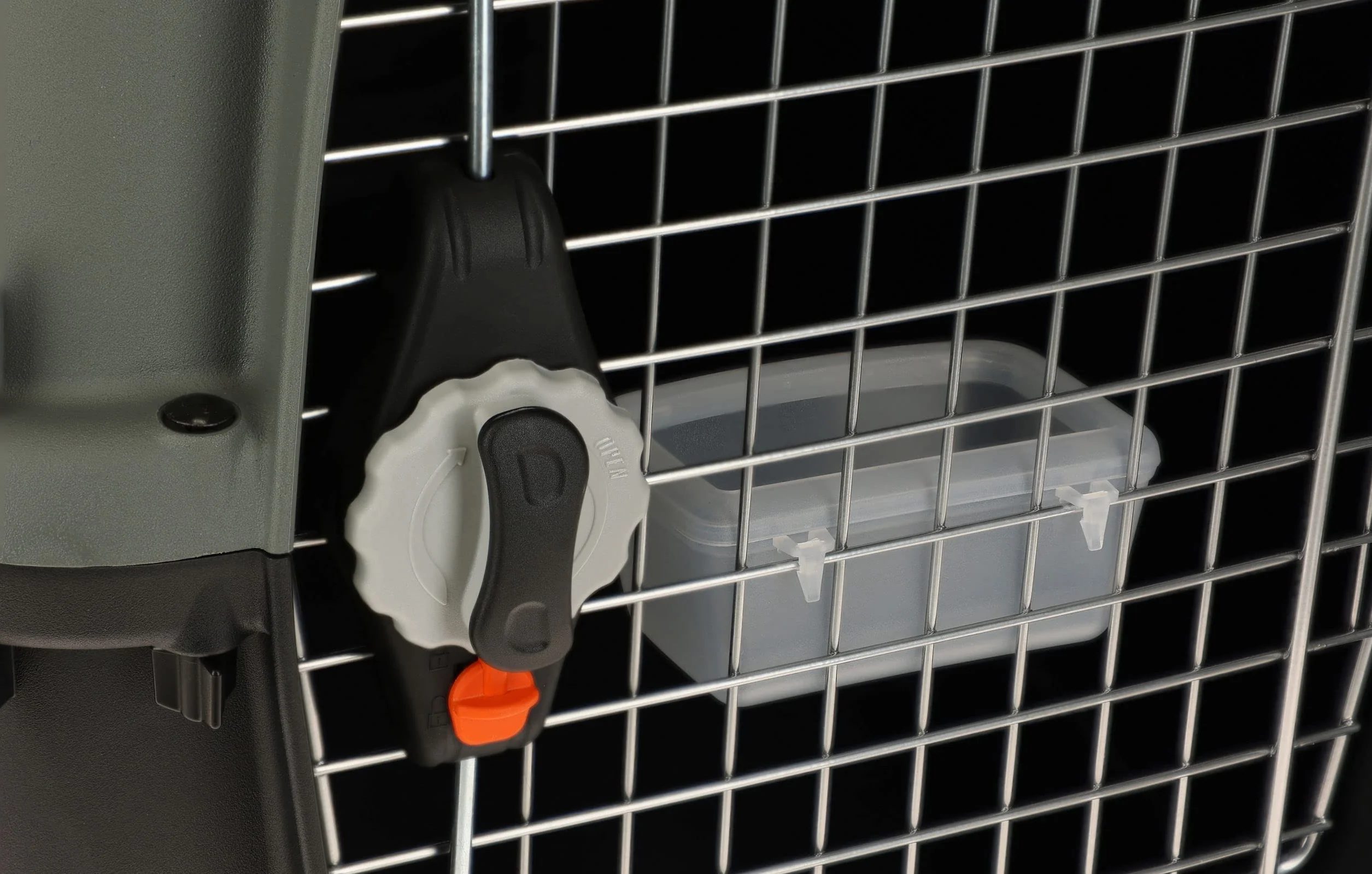 Kerbl Pet Caja de Transporte Eco, para, Perros, Antracita/Gris Verdoso, 81x60x61,5 cm, plástico, 15-40 kg, Apta para Viajes en avión, con Puerta metálica