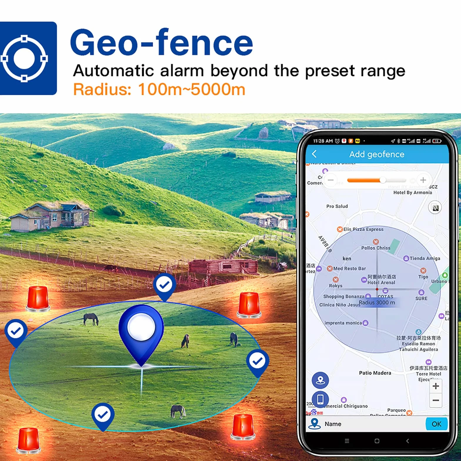 Rastreador De Animales, Rastreador GPS De Ganado, Caballos Y Camellos, Batería De Litio De 6000 MAh, Seguimiento Histórico, Posicionamiento En Tiempo Real, Configuración De Rango