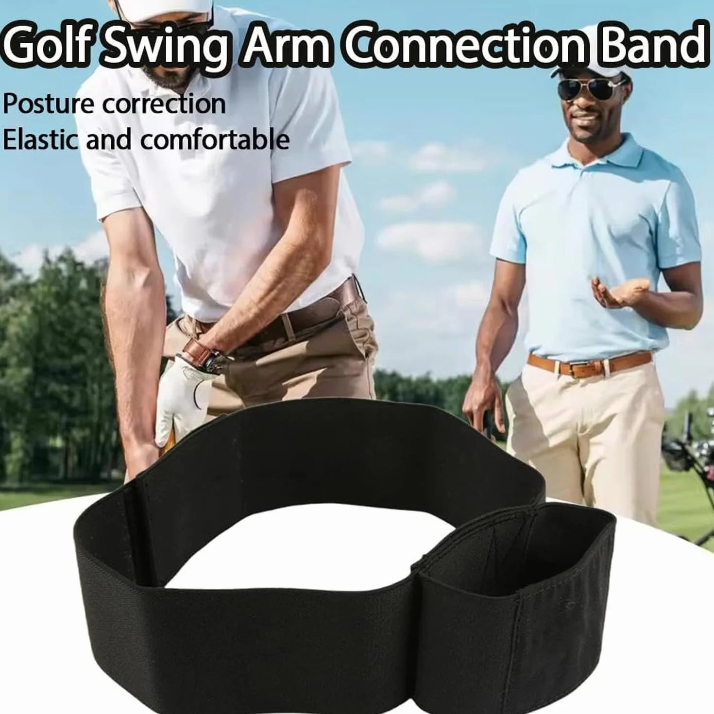 Meiso Brazalete de entrenamiento para golf ajustable corrección swing elástico nailon