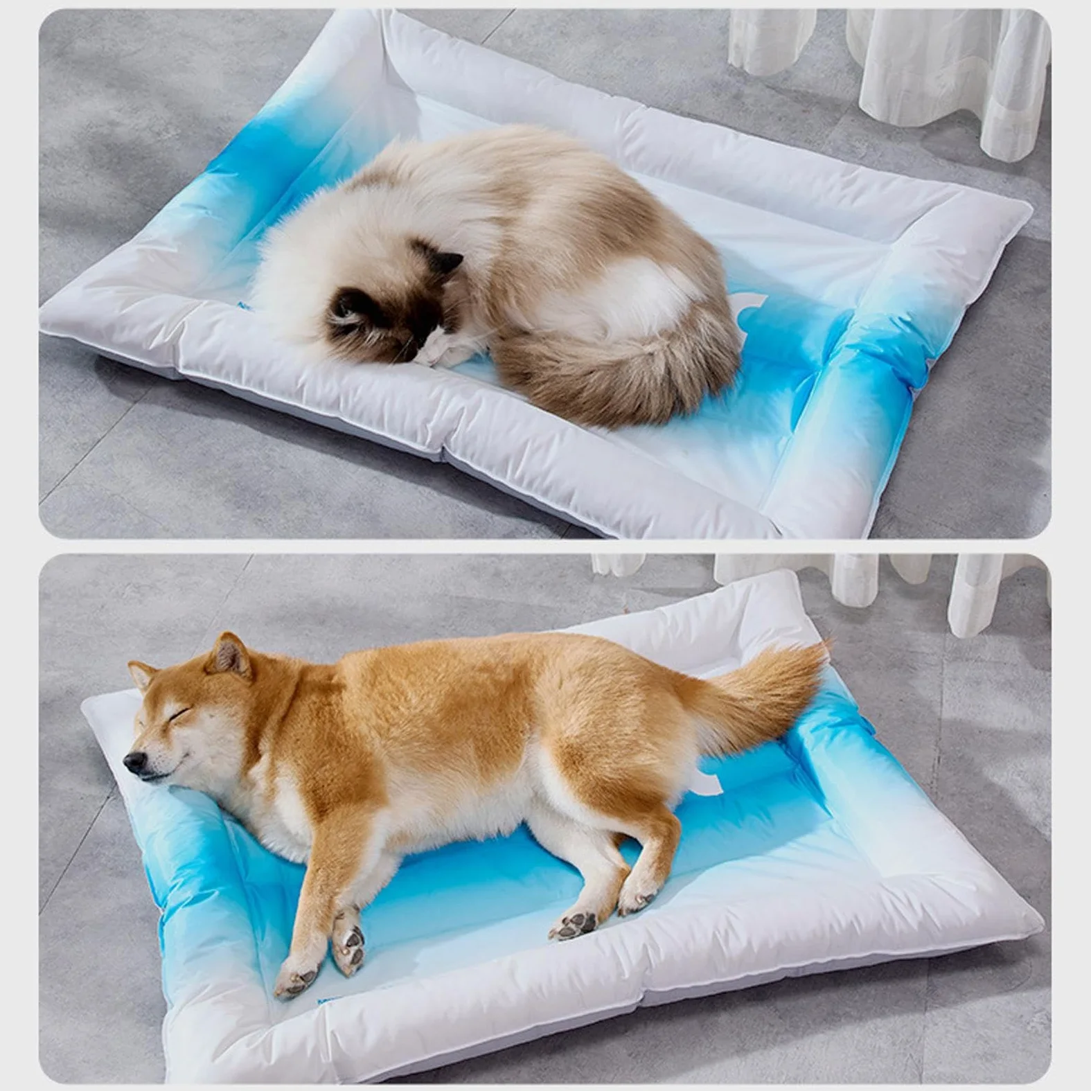 Almohadilla De Gel Refrescante Suave Para Perros Manta De Gel Refrescante | Colchoneta Transpirable Para Mascotas Cama Caseta En Exterior E Interior Playa Césped Viajes En