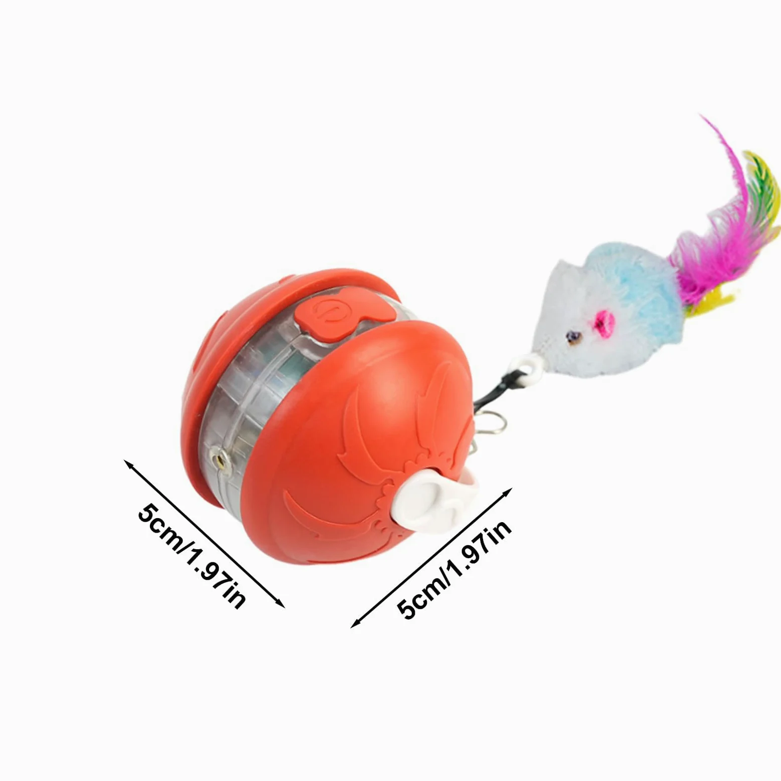 Juguetes para Gatos， Juguetes Inteligentes for Gatitos Bolas Automáticas | Accesorios de Entrenamiento Ejercicio for Mascotas Seguros y silenciosos(Red)