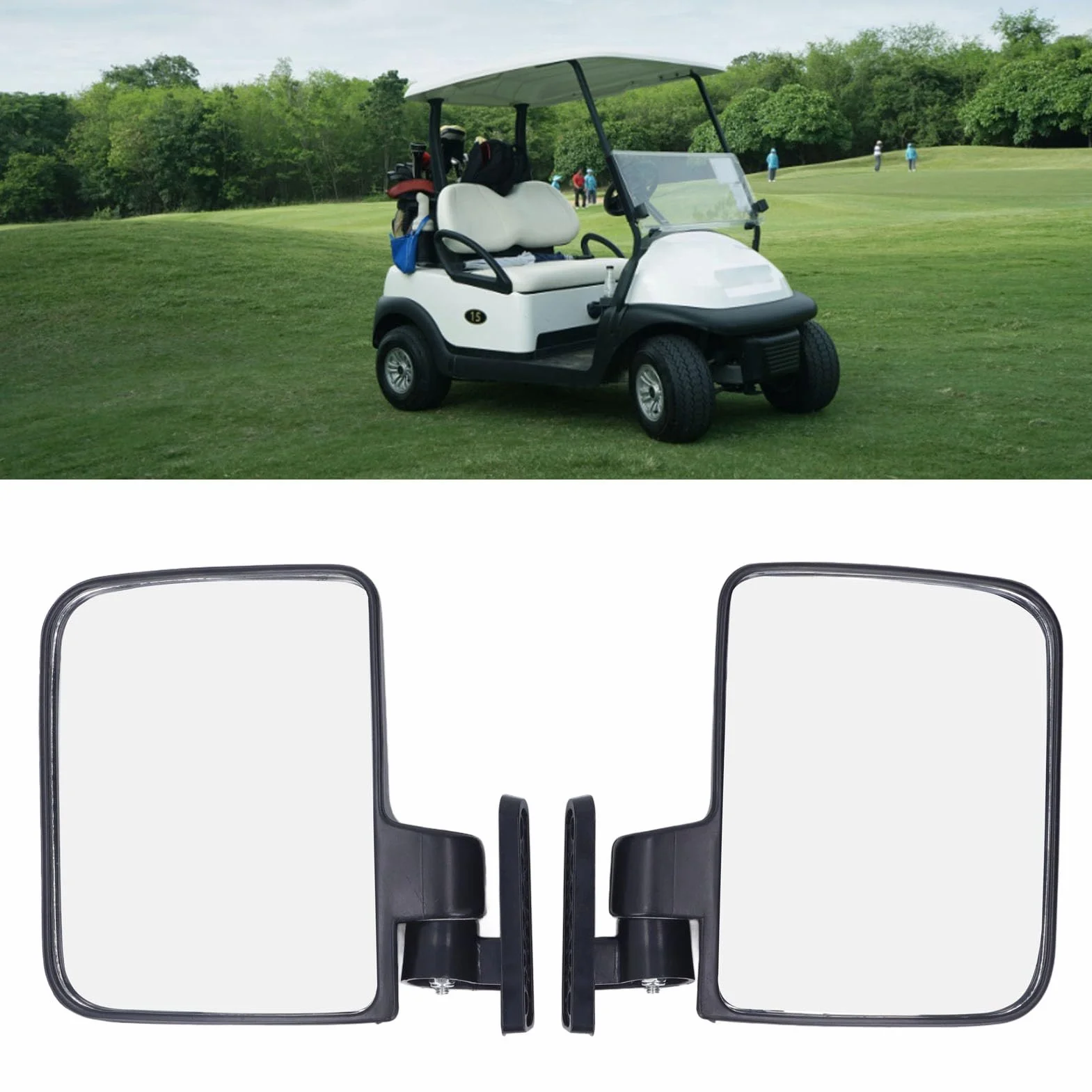 Uniwersalne przezroczyste lusterka wsteczne do wózka golfowego 180° HD