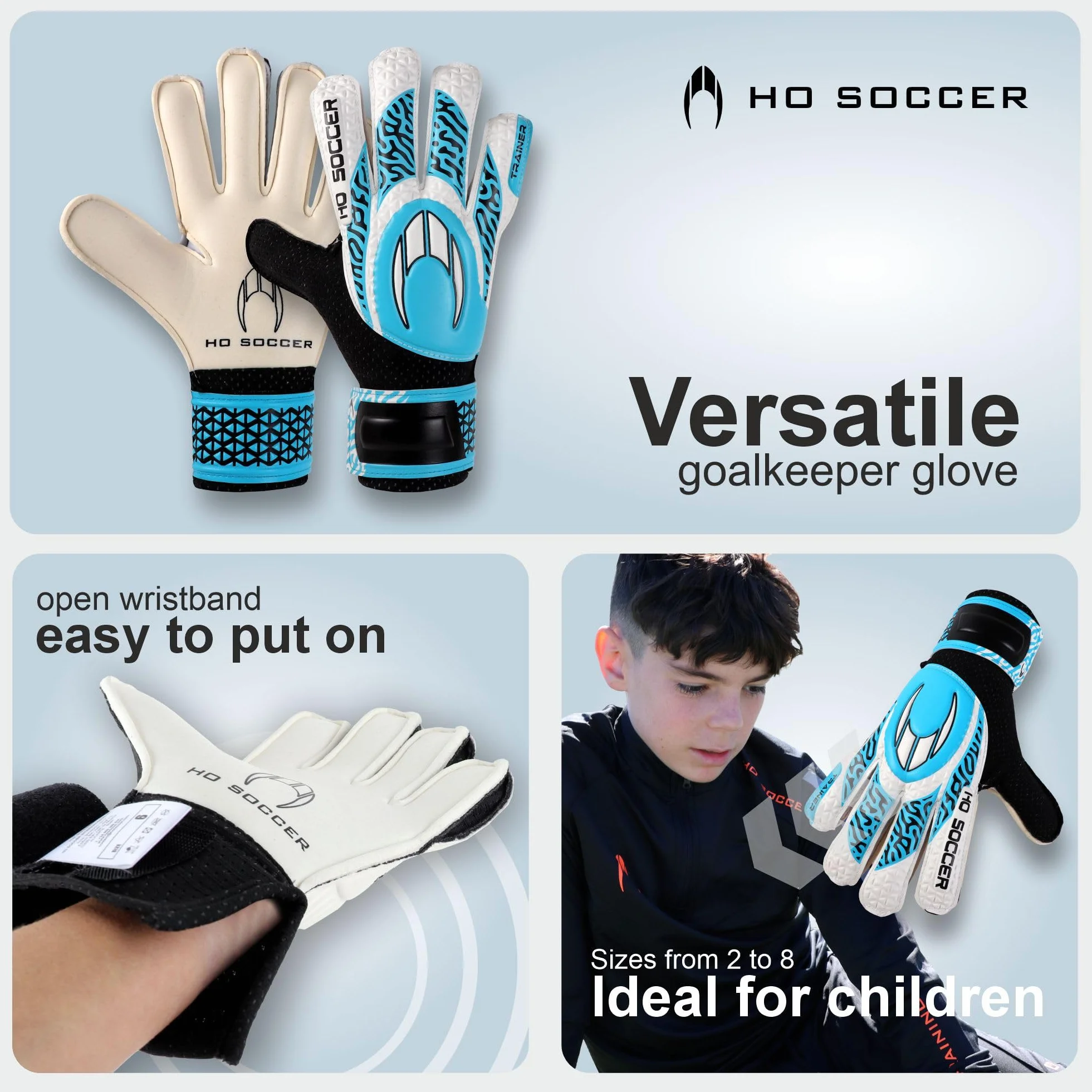 Ho Soccer Trainer Arena Blue Guantes de Portero Azul/Negro