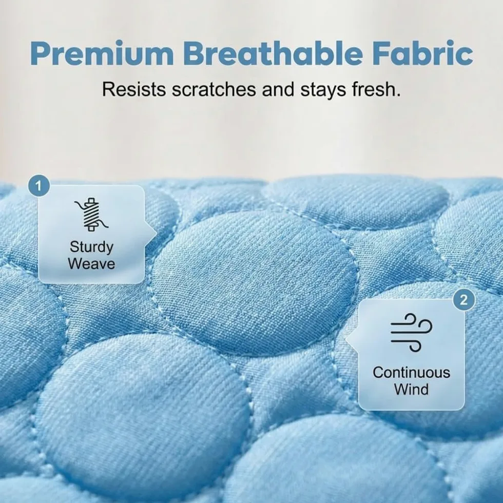 Alfombrilla Refrescante para Mascotas (Perros Y Gatos) - Plegable, Transpirable Y Lavable. Alivio Veraniego para Mascotas Pequeñas. - Uso En Interiores. Drak Gray XX-Large