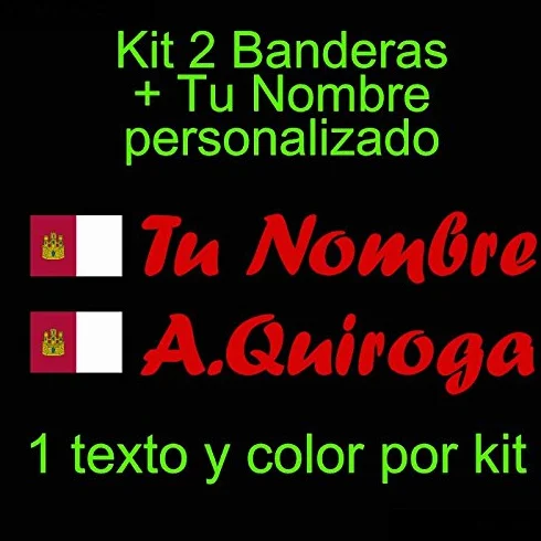 Pegatina Vinilo Bandera Castilla - La Mancha Kit de dos Vinilos Rojo