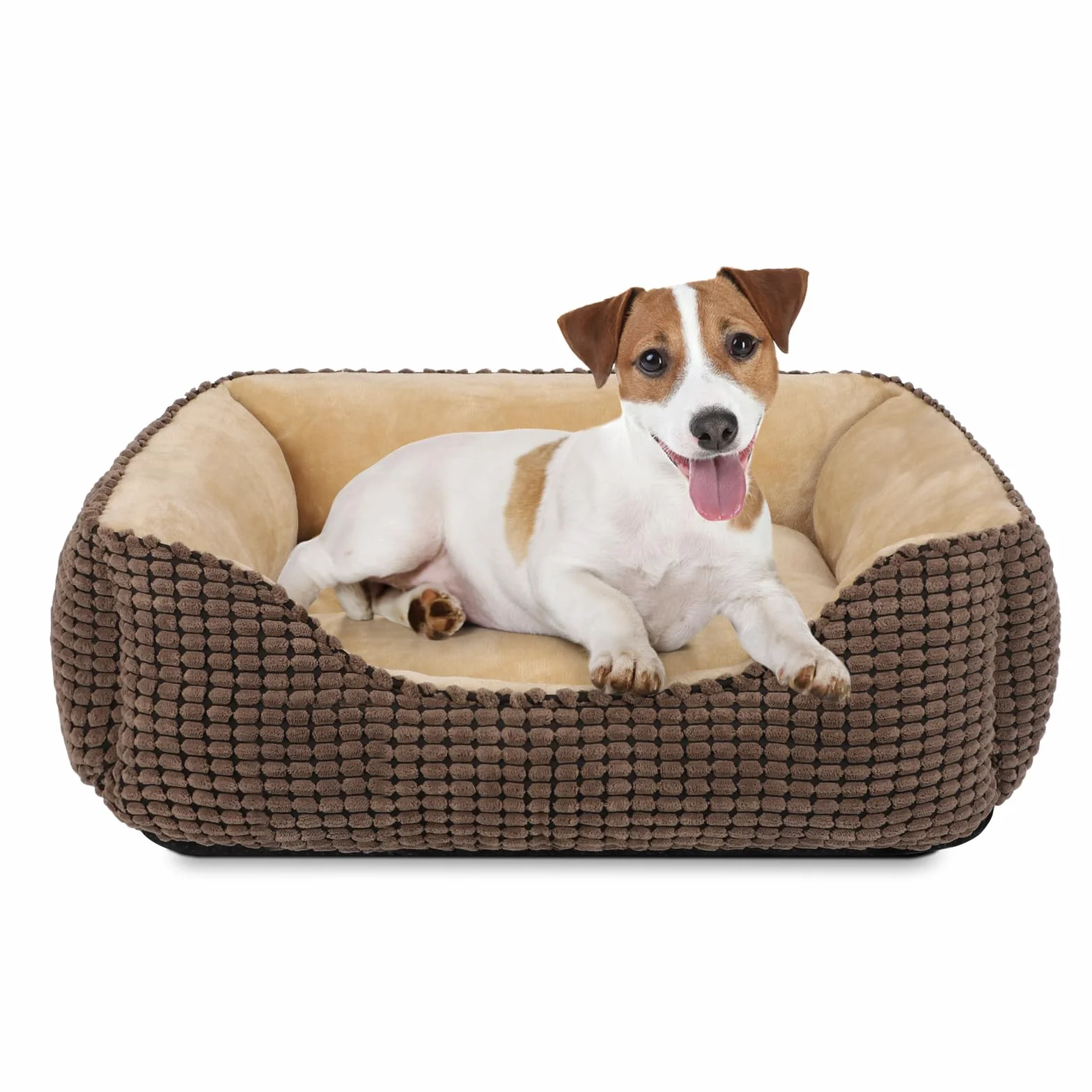JOEJOY Cama para Perros Medianos, Cama Perro Lavable, Esponjosa, Antideslizante, Suave y Cómoda para Perros Pequeños Medianos y Gatos, 63x53x20cm