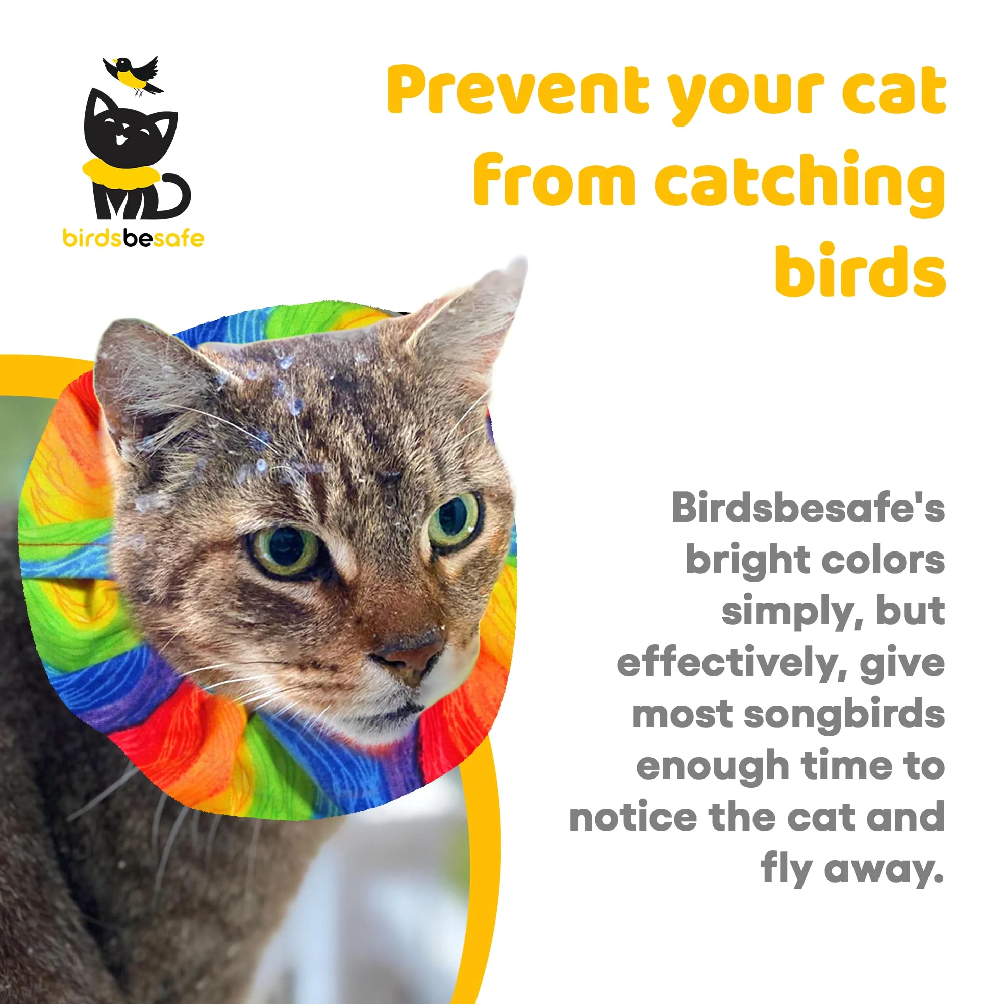 Birdsbesafe Cubierta para Collar de Gato
