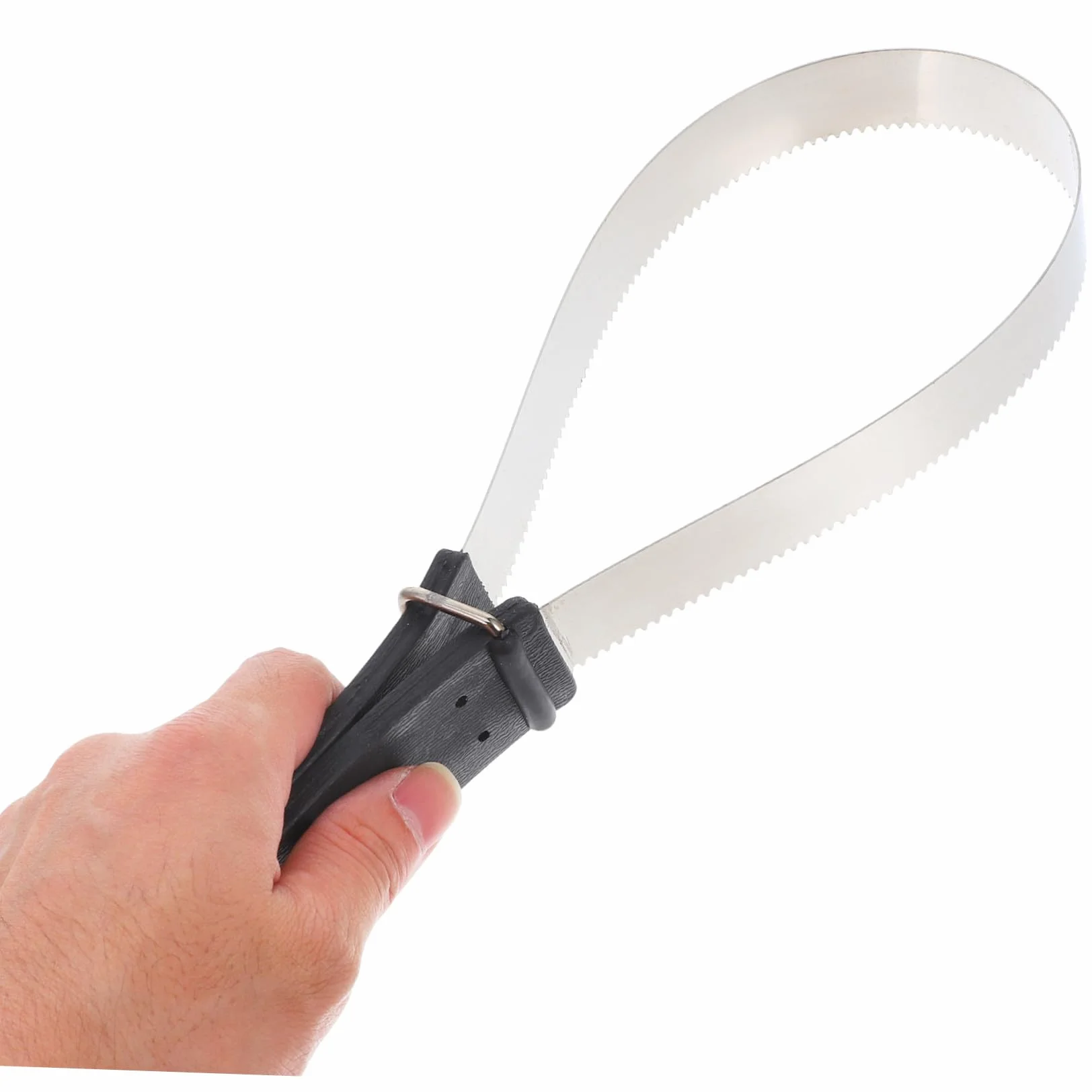 Cepillo de Pelo de Caballo con Raspador de Acero Inoxidable 11.81x3.74x0.59 Pulgadas