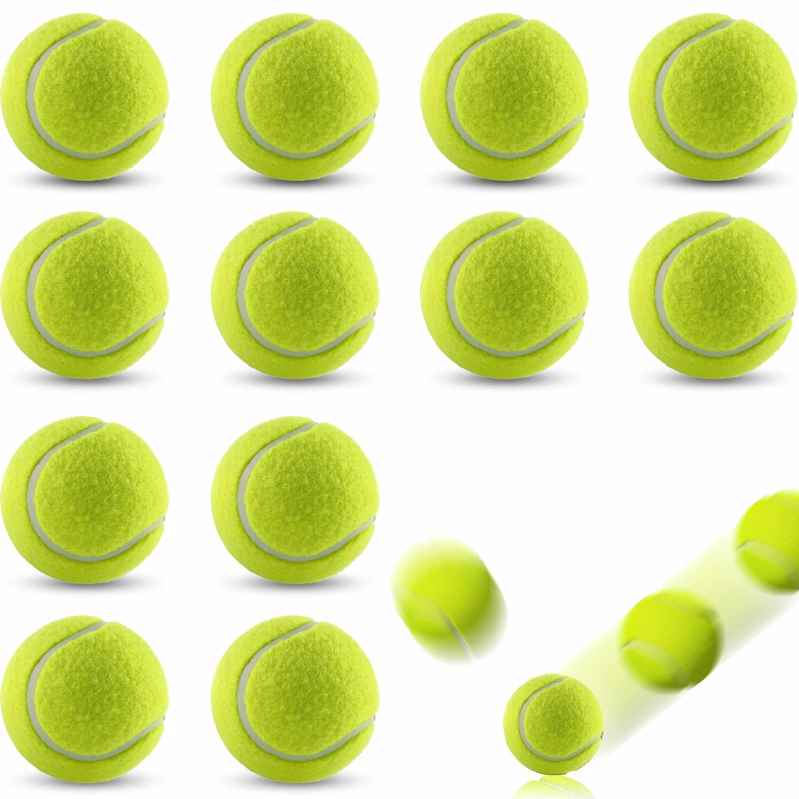 Pelotas de Tenis 12 Piezas para Práctica, Principiantes, Máquinas y Perros