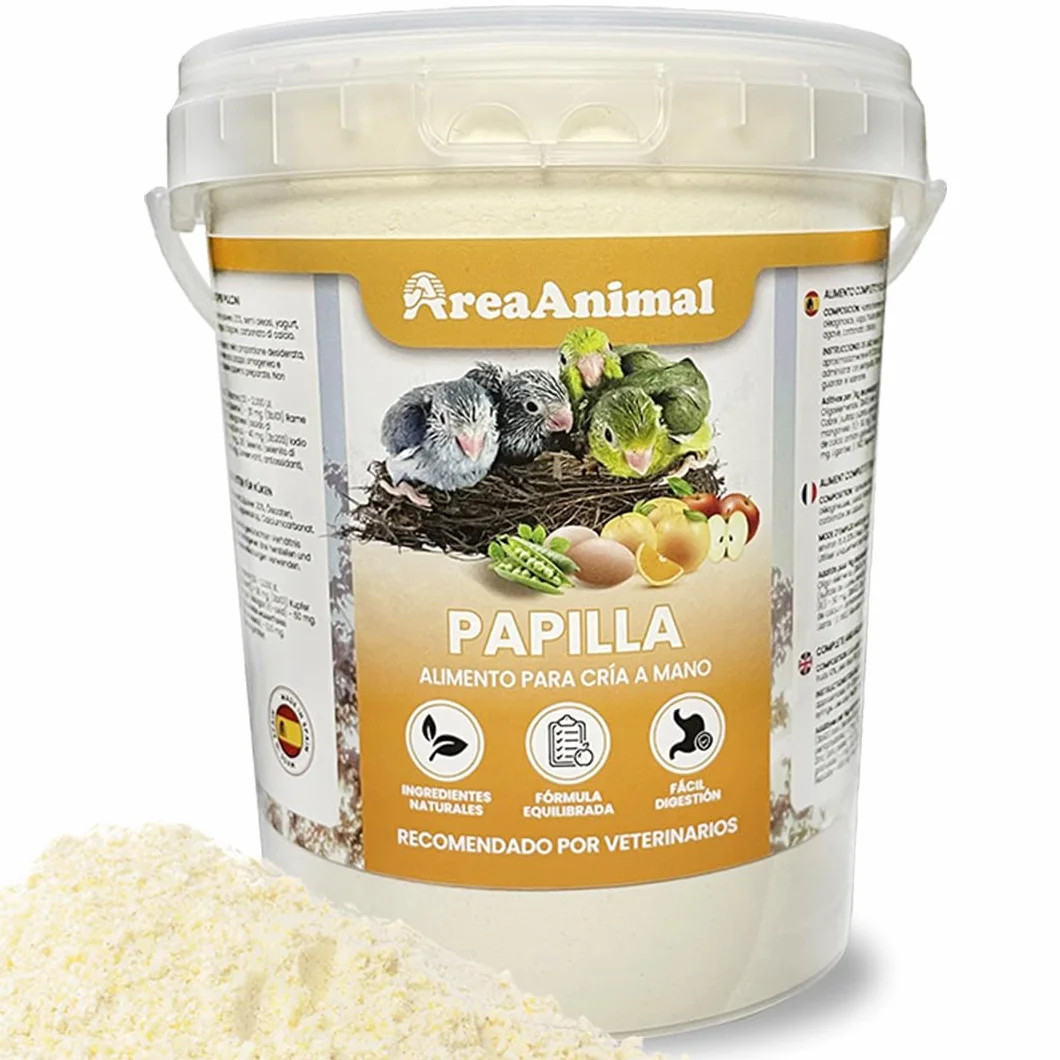 Papilla Pajaros 800G, Papilla Agapornis, Papilla para Jilgueros y Ninfas Papilleras, Alimento para Aves de Cualquier Tipo, Comida Agapornis, Comida Canarios... en Fase de Embuche