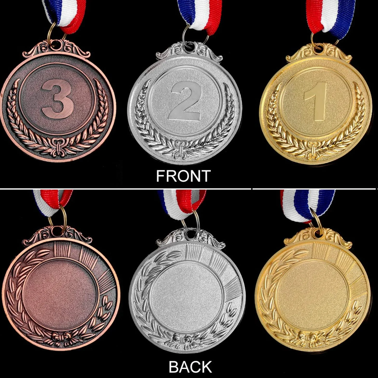 WANGCL Medallas de bronce plata oro 3 piezas Olímpicas para niños deporte competencia