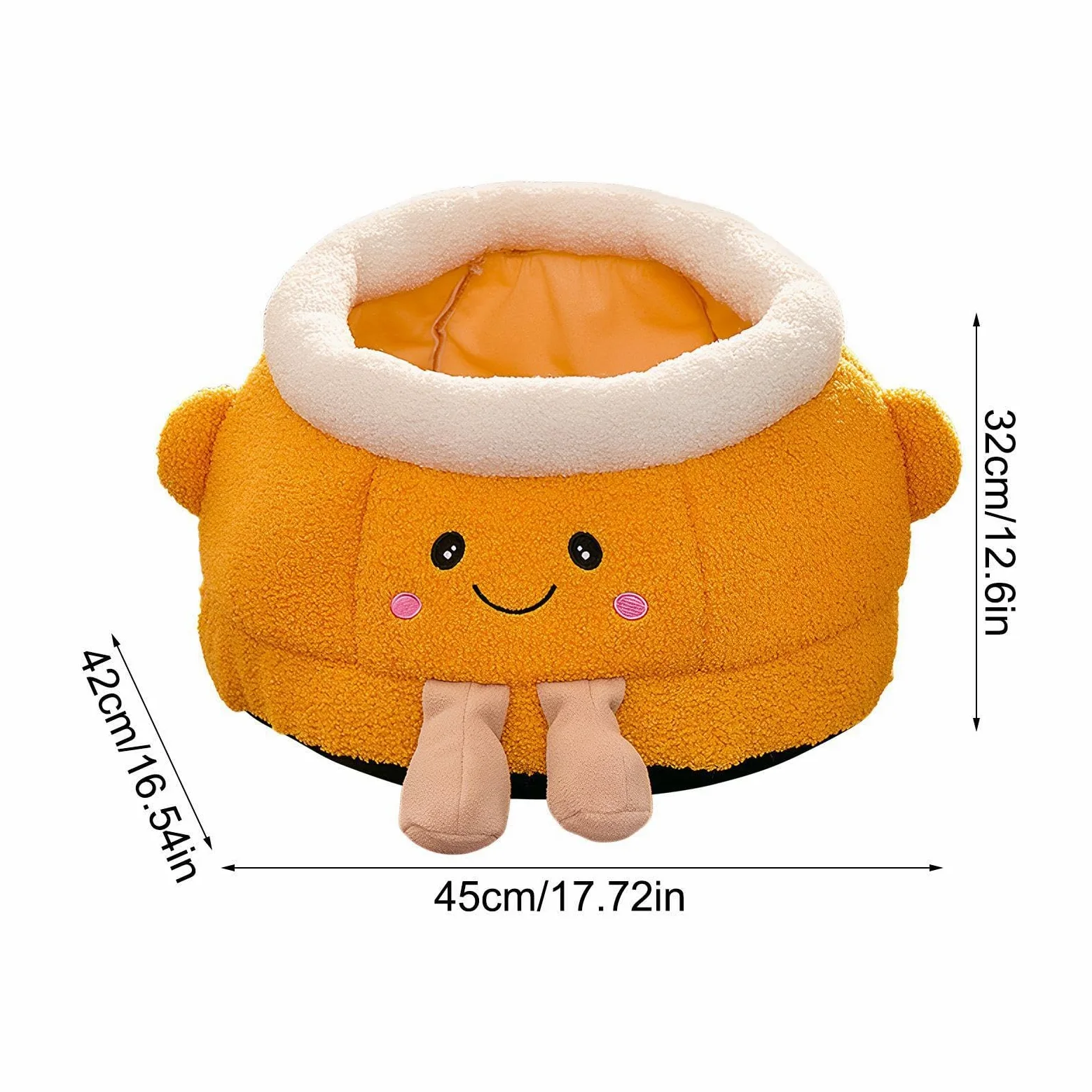 Cama Cerrada Gatos Suministros Para Perros Lindos Y De Naranja Cálido | Cama Cueva Para Gatos Para Exteriores Invierno Viaje Coche Camping Escritorio Mesilla Ventana Sillón Sofá Habitación