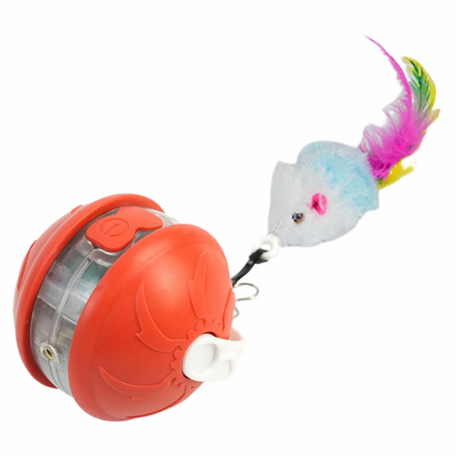 Juguetes para Gatos， Juguetes Inteligentes for Gatitos Bolas Automáticas | Accesorios de Entrenamiento Ejercicio for Mascotas Seguros y silenciosos(Red)