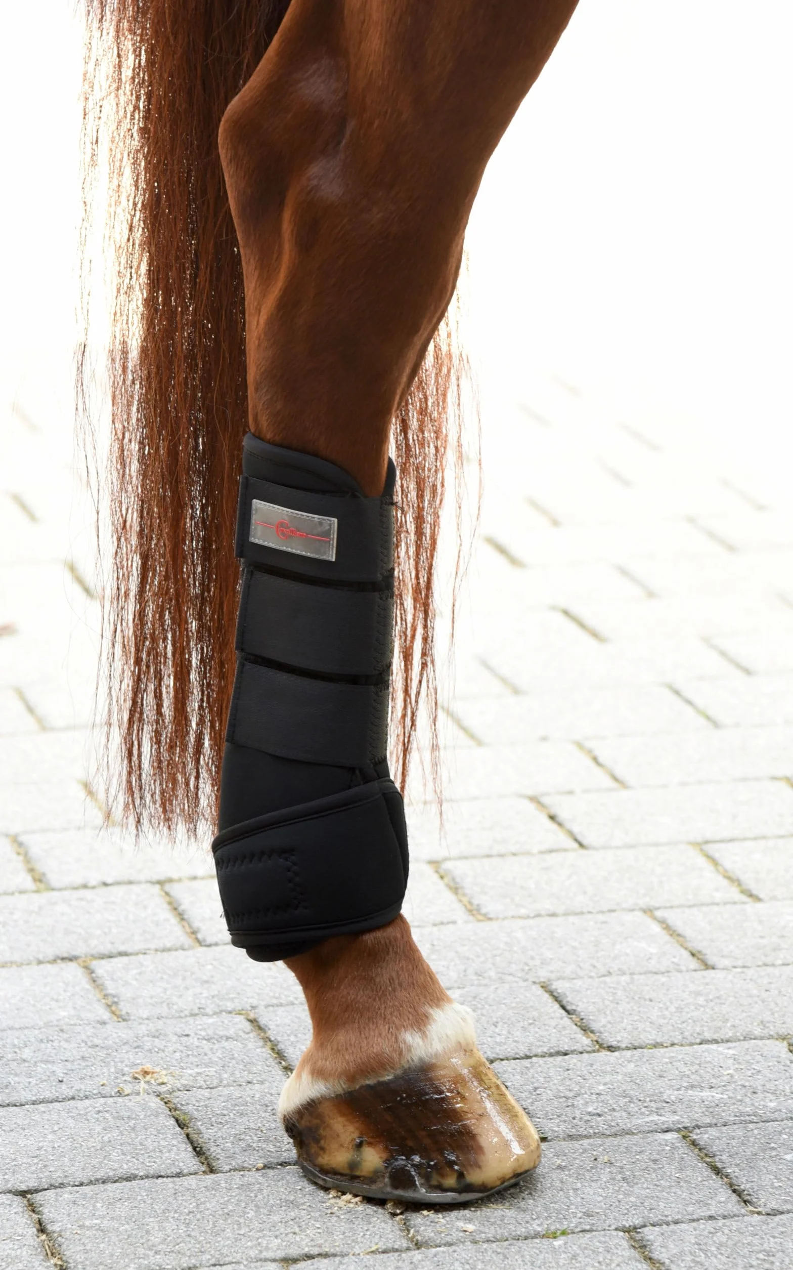 Kerbl Synthetic Rubber Fetlock Boots Set of 4 Black 3 Sizes